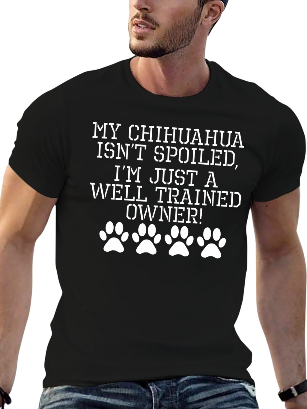 Funny Chihuahua Owner Black T-Shirt