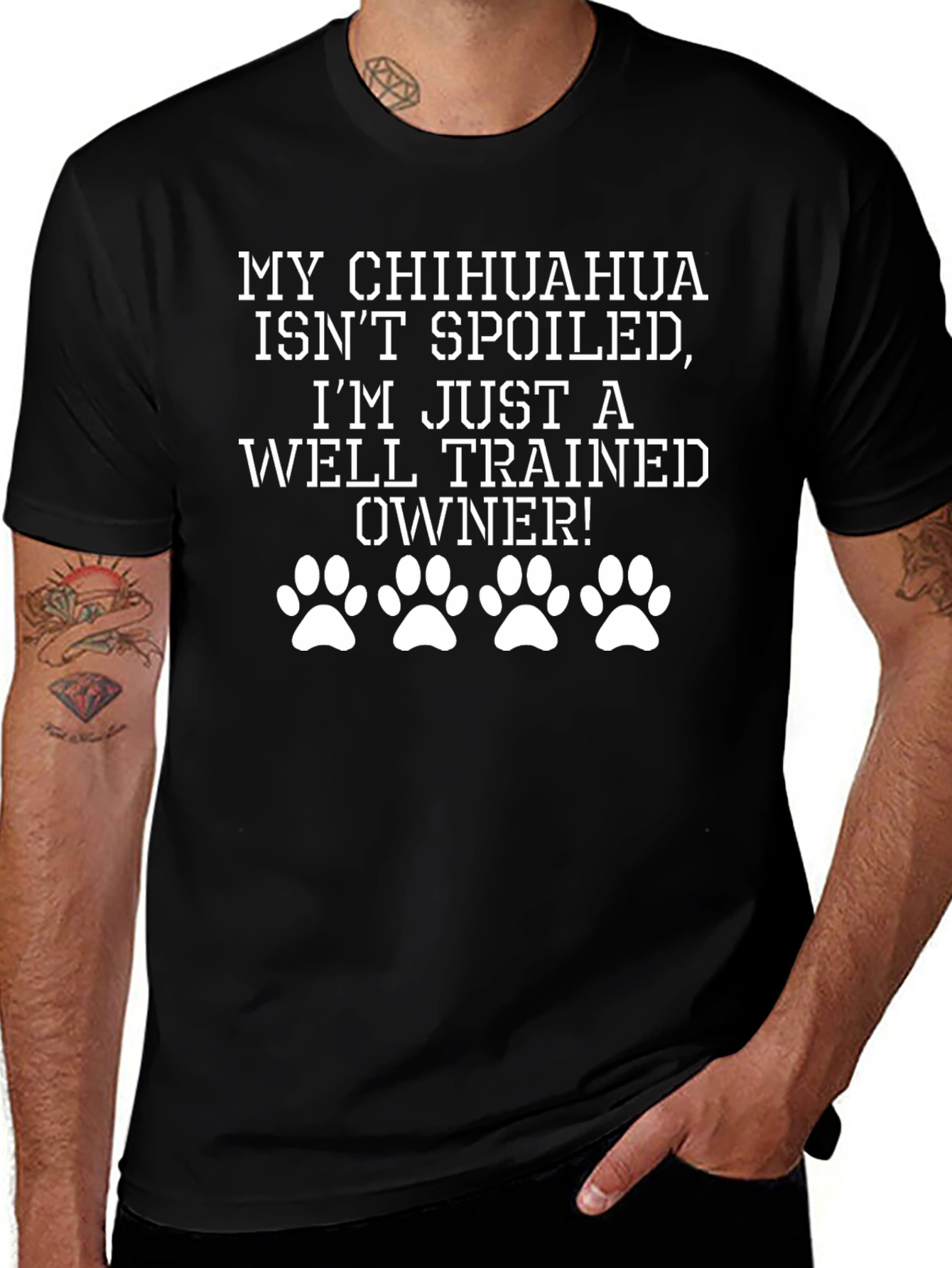 Funny Chihuahua Owner Black T-Shirt