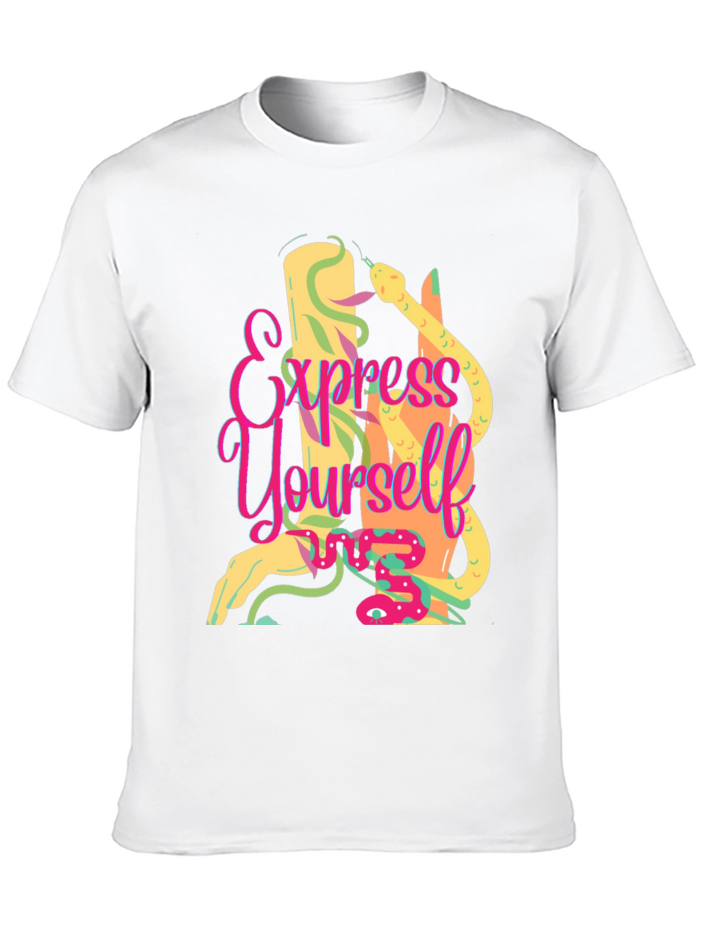Express Yourself Graphic Tee - Black Cotton T-Shirt