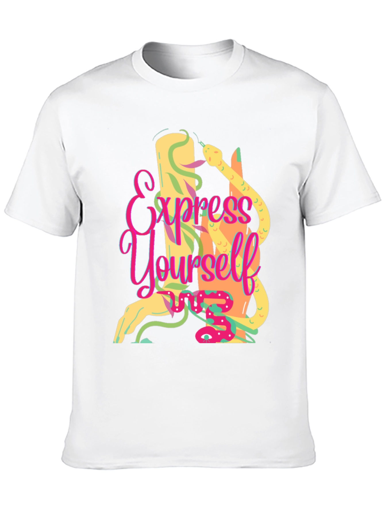 Express Yourself Graphic Tee - Black Cotton T-Shirt