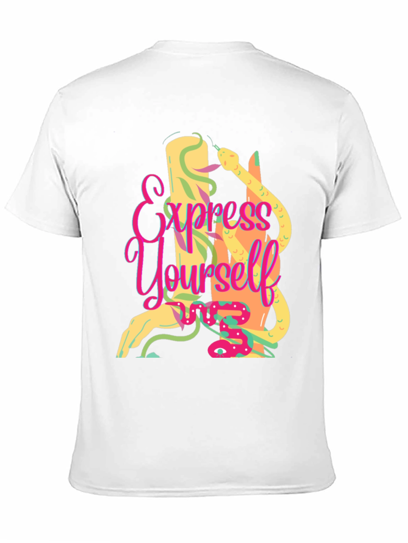 Express Yourself Graphic Tee - Black Cotton T-Shirt