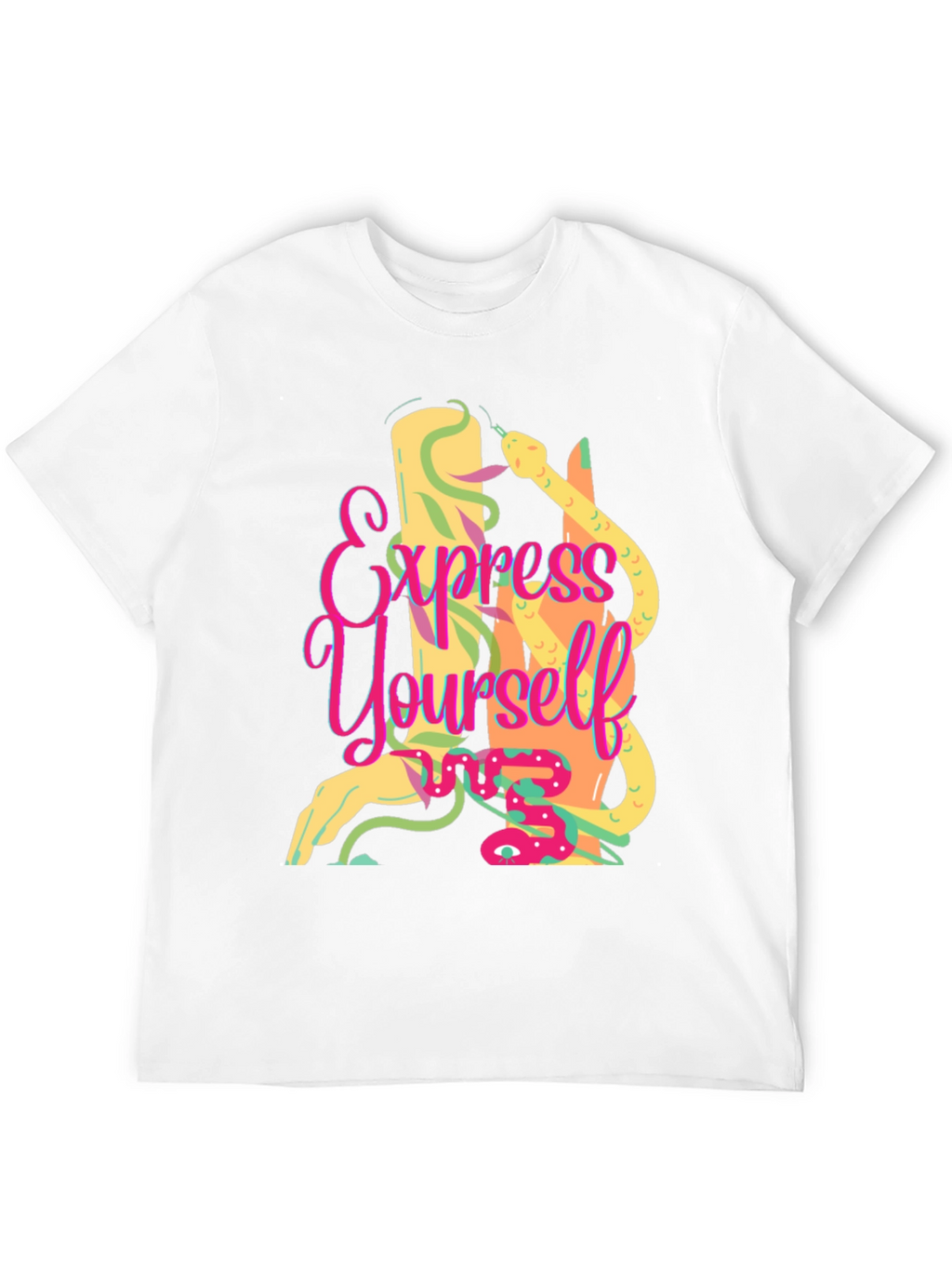 Express Yourself Graphic Tee - Black Cotton T-Shirt