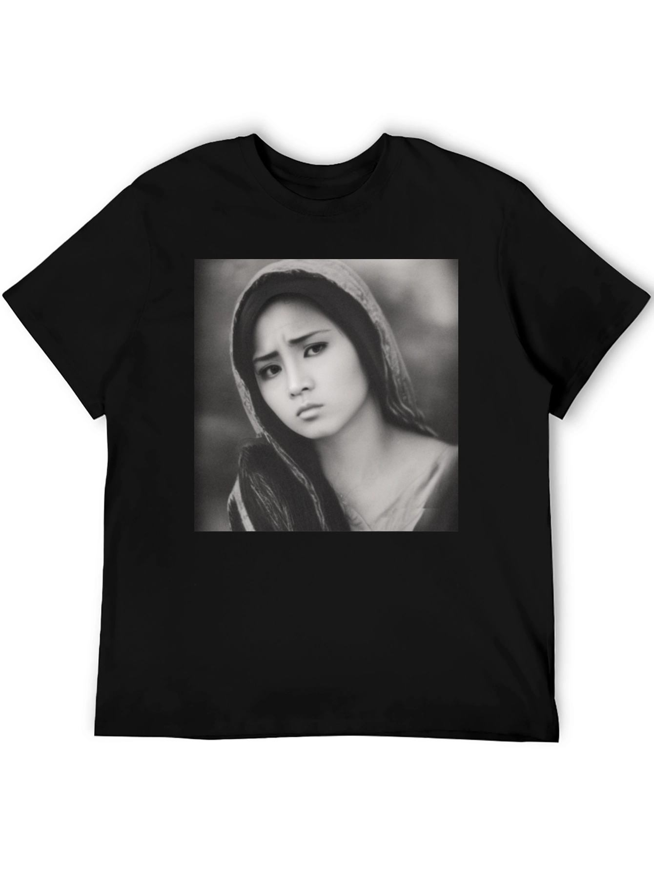 Monochrome Portrait Tee - Classic Style