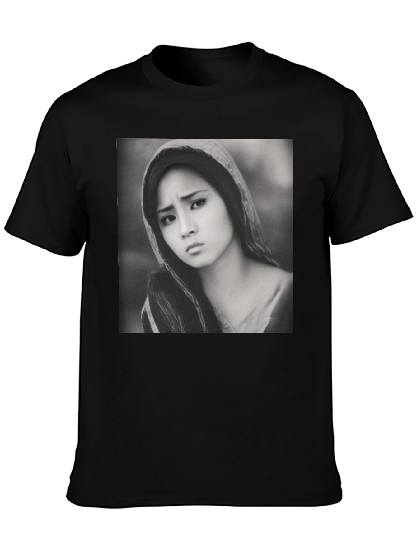 Monochrome Portrait Tee - Classic Style