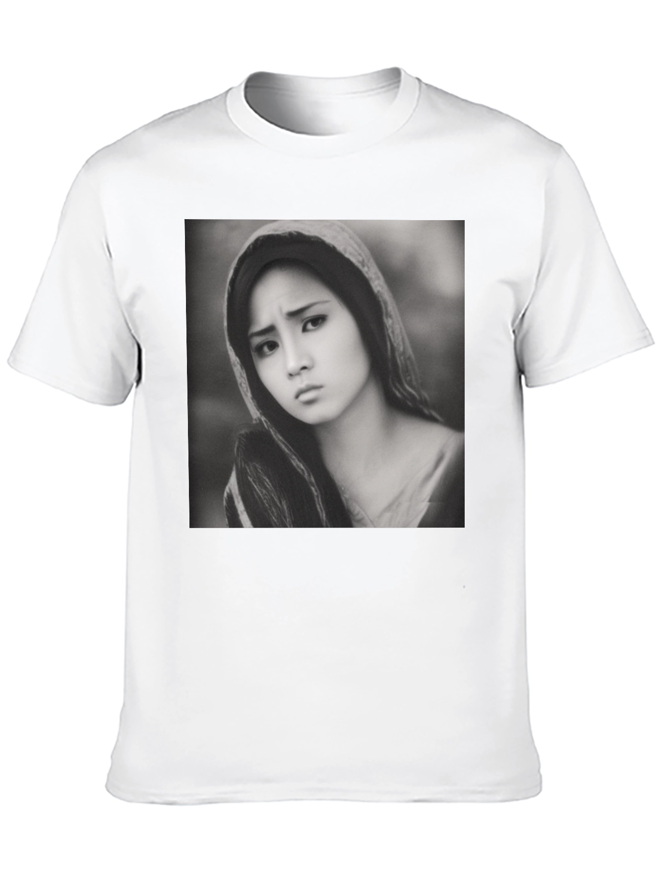 Monochrome Portrait Tee - Classic Style
