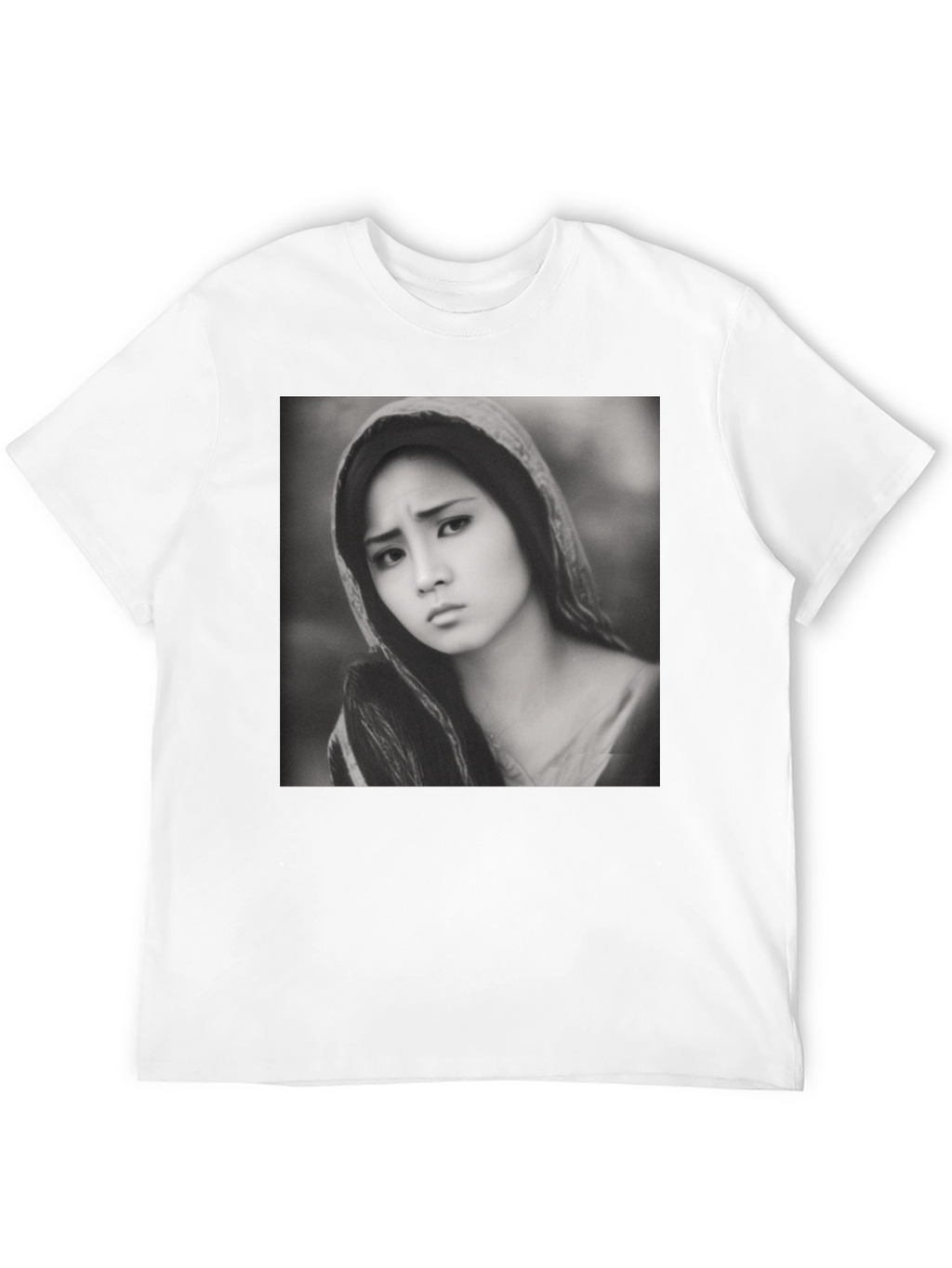 Monochrome Portrait Tee - Classic Style