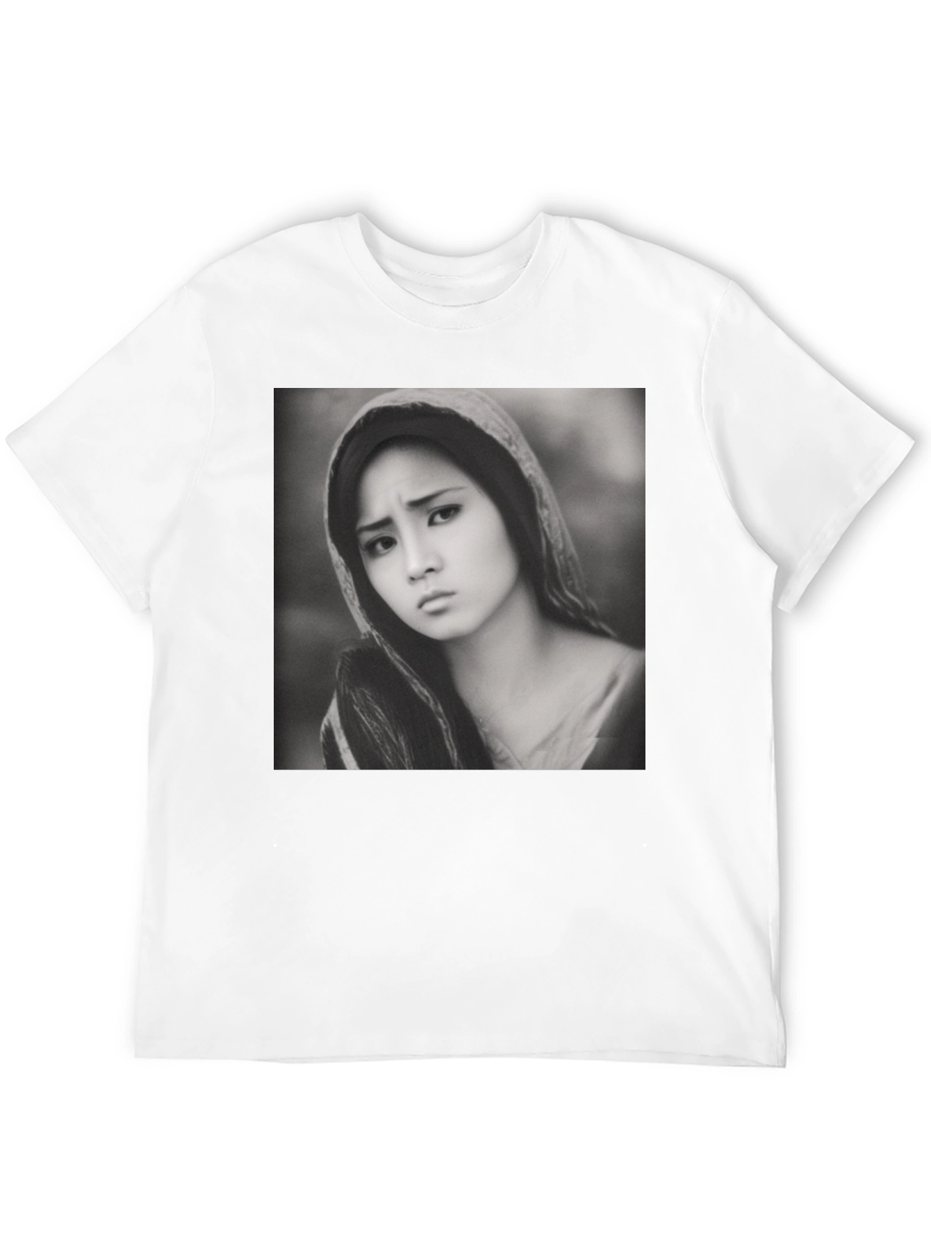 Monochrome Portrait Tee - Classic Style