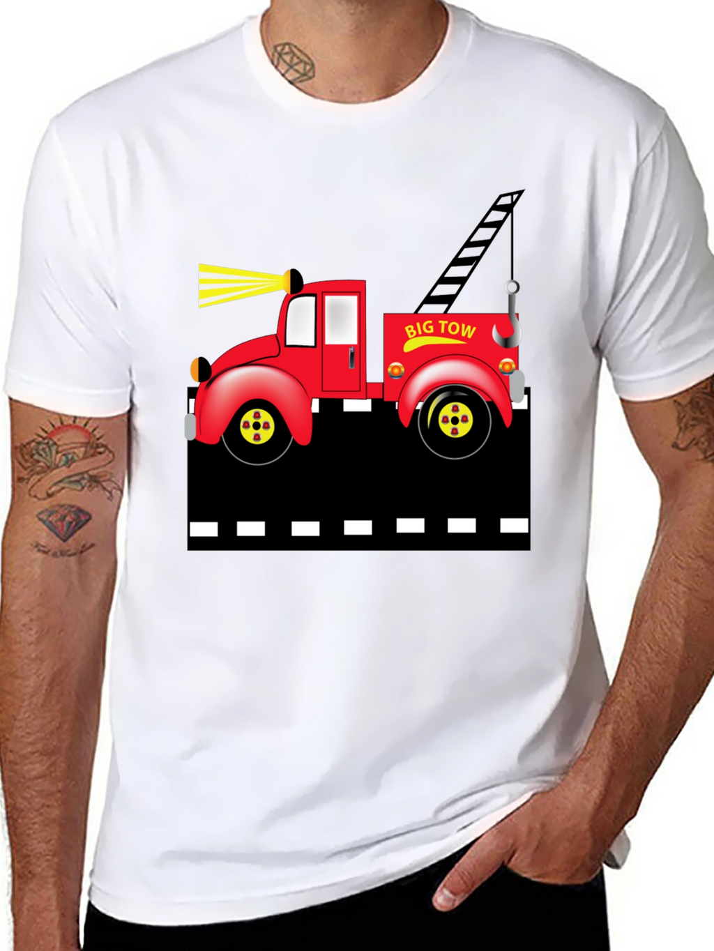 Big Tow Truck Graphic T-Shirt