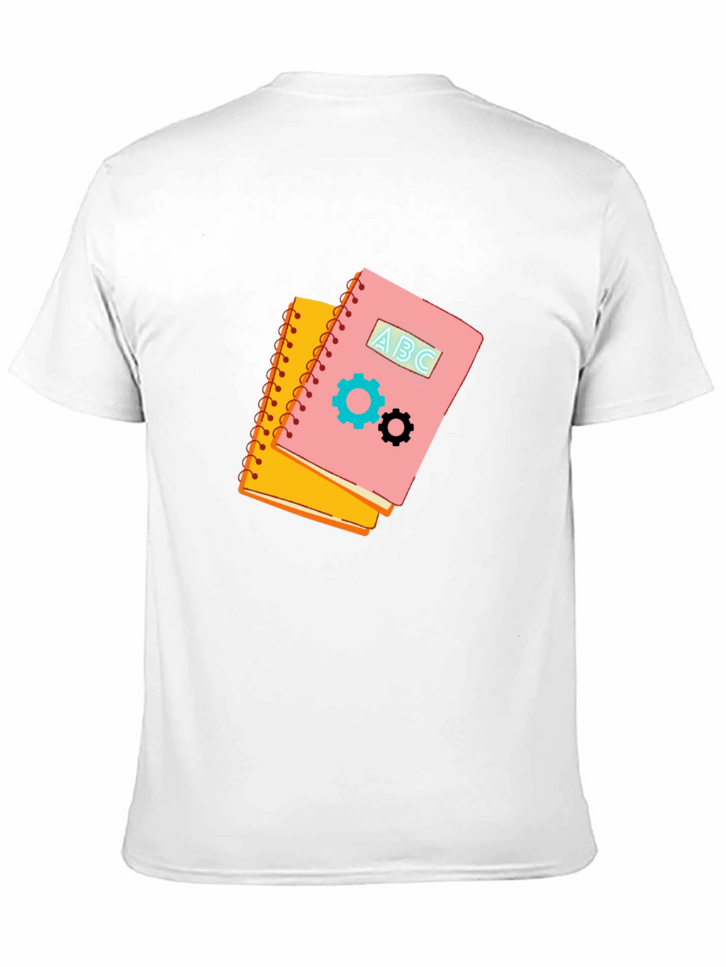 Notebook Gears Graphic Black Tee - Stylish & Unique