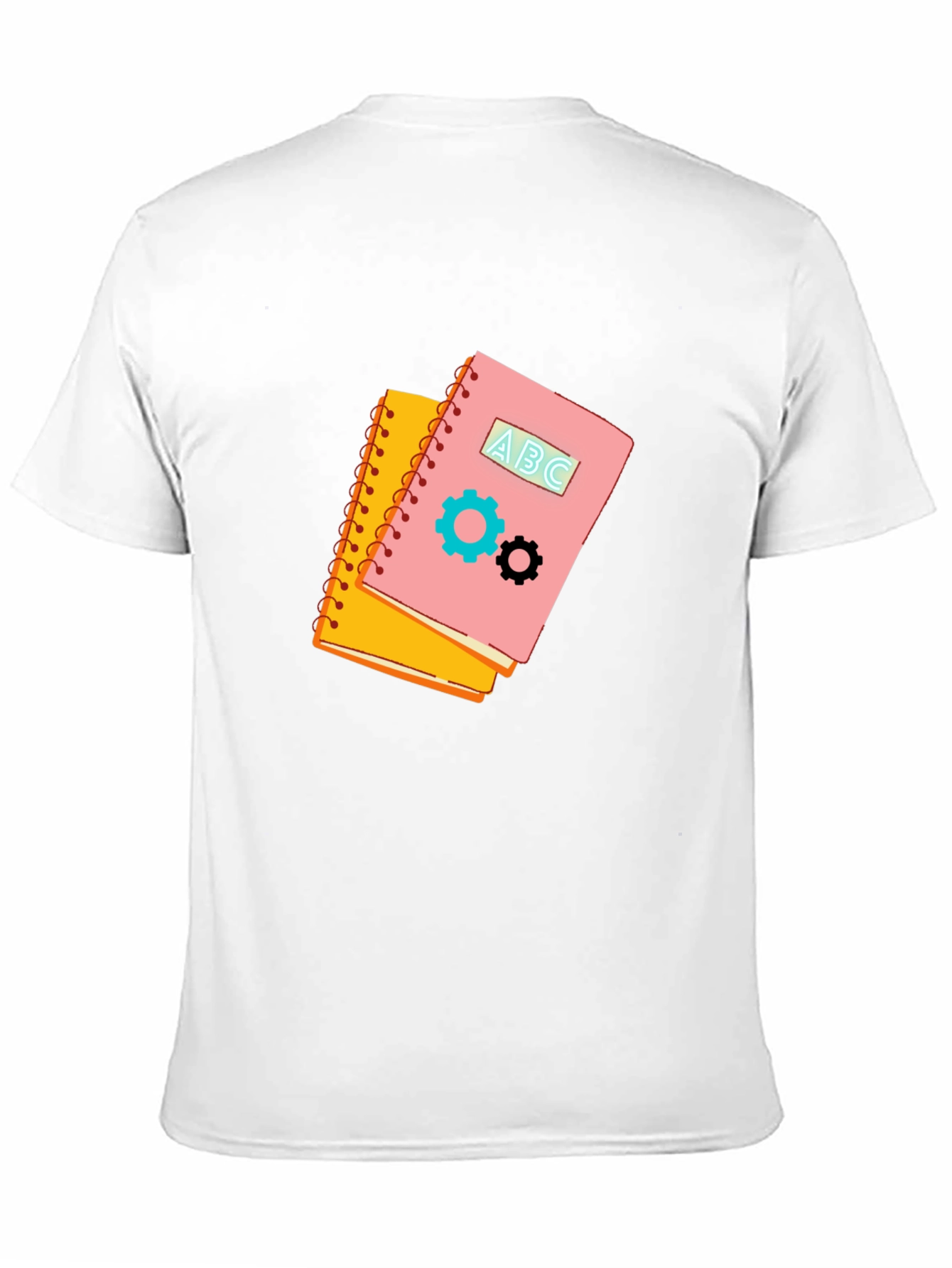 Notebook Gears Graphic Black Tee - Stylish & Unique