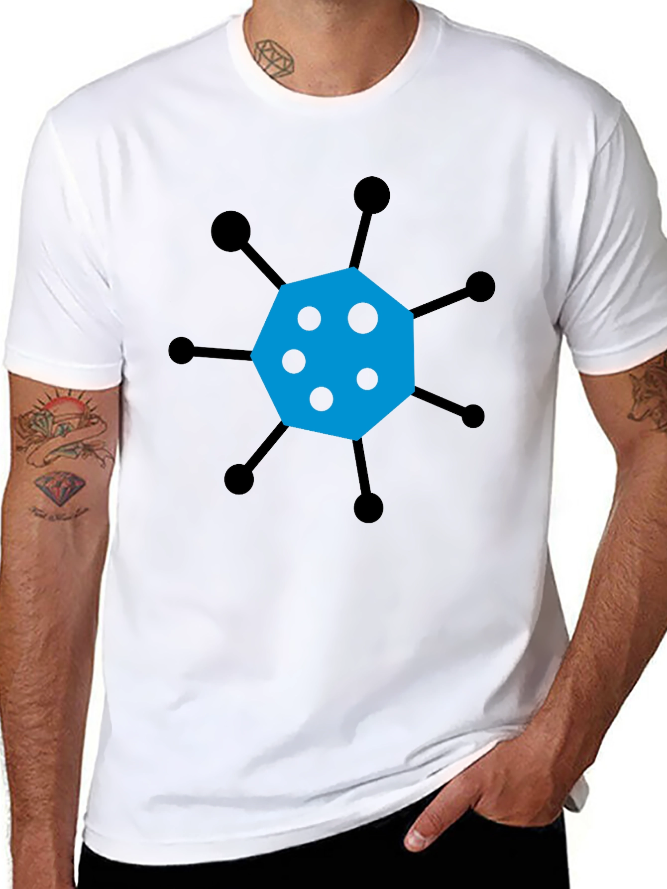 Geometric Graphic Tee - Modern Casual