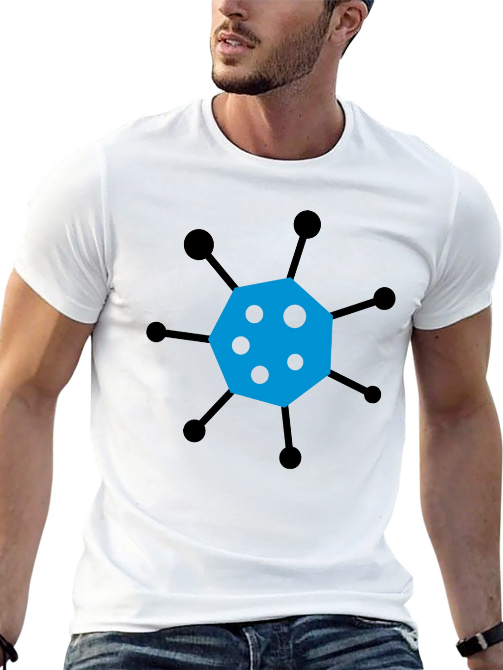 Geometric Graphic Tee - Modern Casual