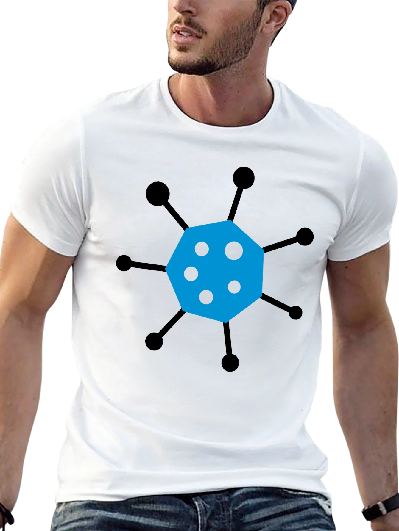 Geometric Graphic Tee - Modern Casual