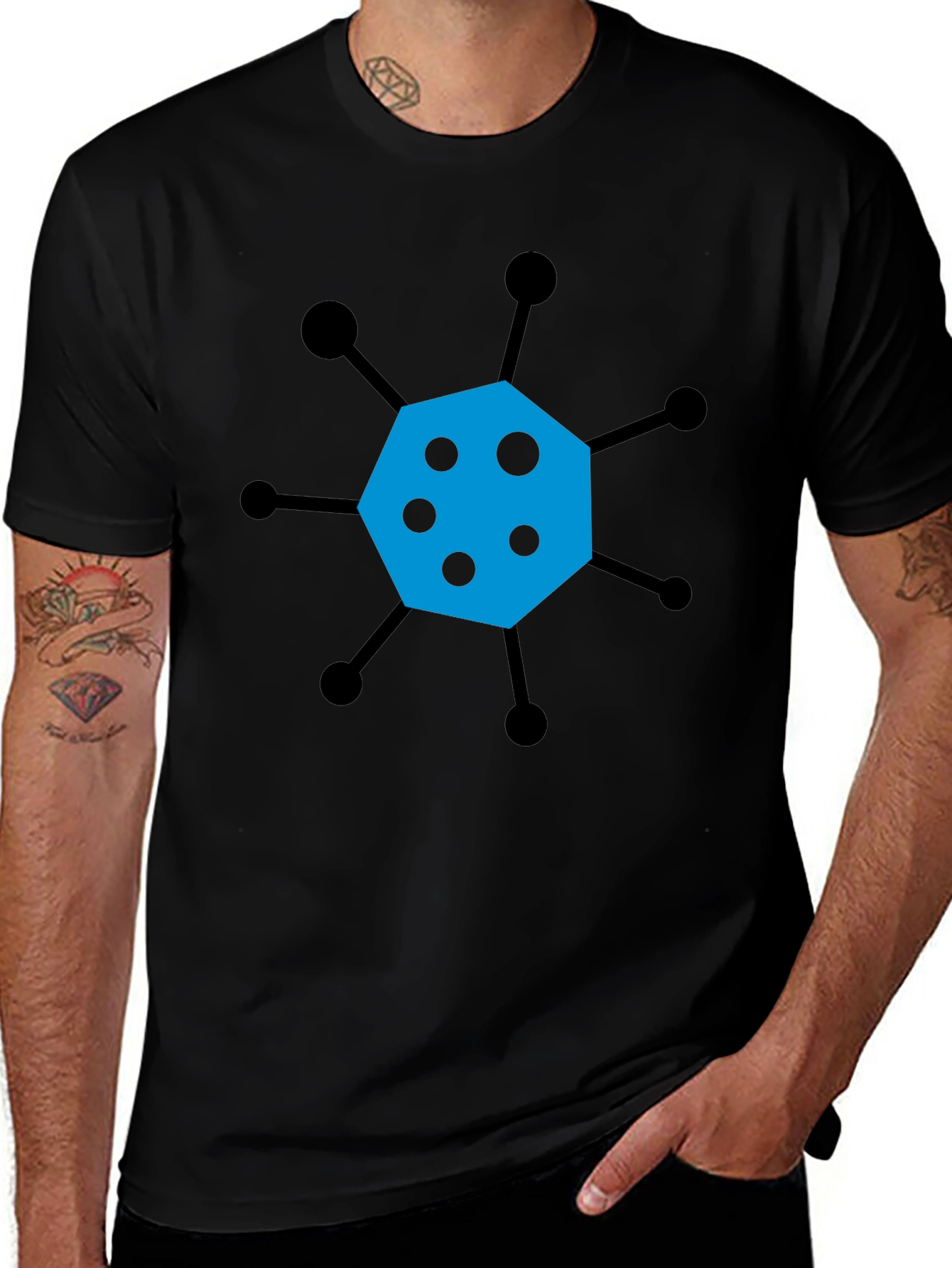 Geometric Graphic Tee - Modern Casual