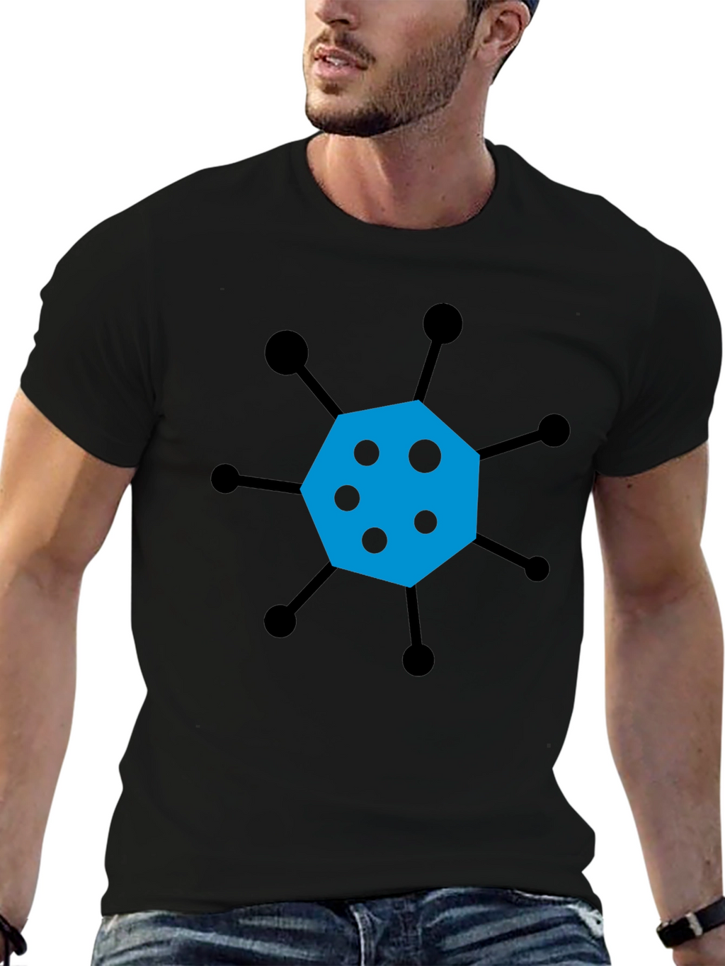 Geometric Graphic Tee - Modern Casual