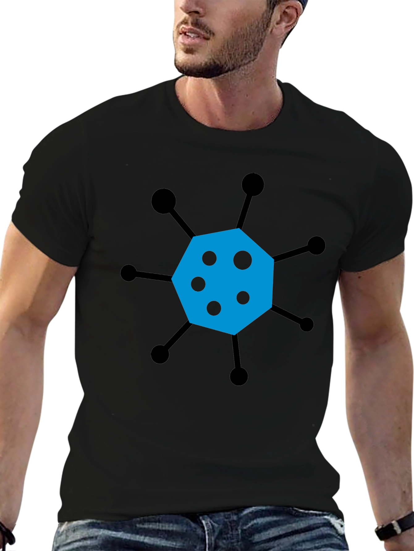 Geometric Graphic Tee - Modern Casual
