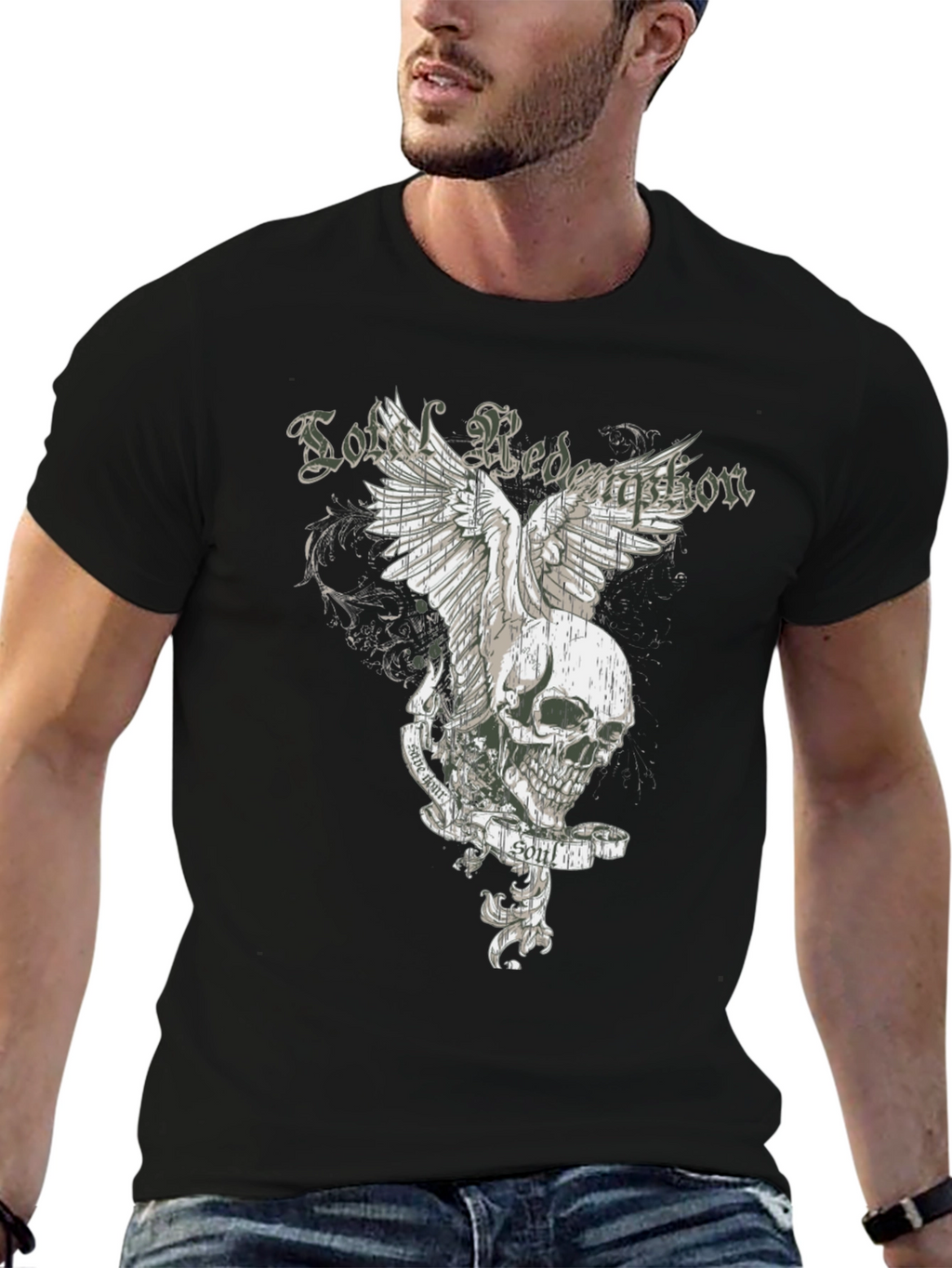 Skull & Wings Graphic Tee - Lost Redemption