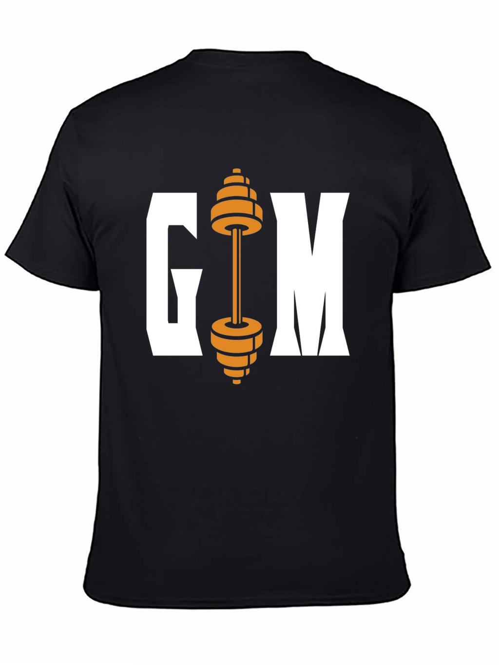 Gym Weights Graphic Tee - Black Cotton T-Shirt