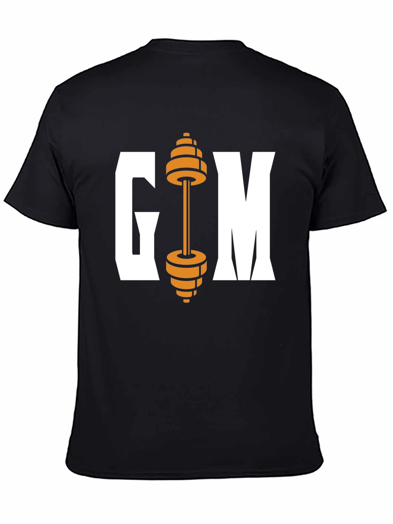 Gym Weights Graphic Tee - Black Cotton T-Shirt
