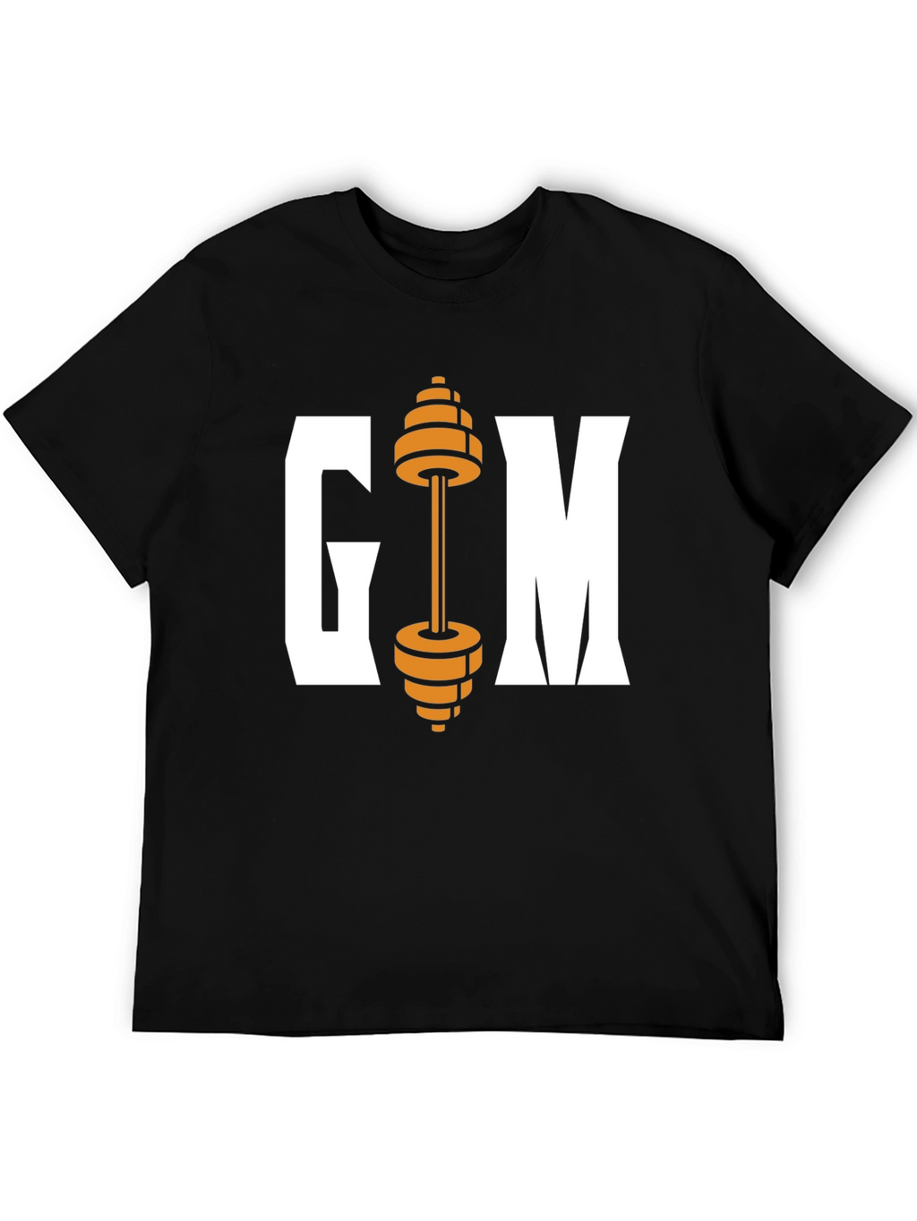 Gym Weights Graphic Tee - Black Cotton T-Shirt