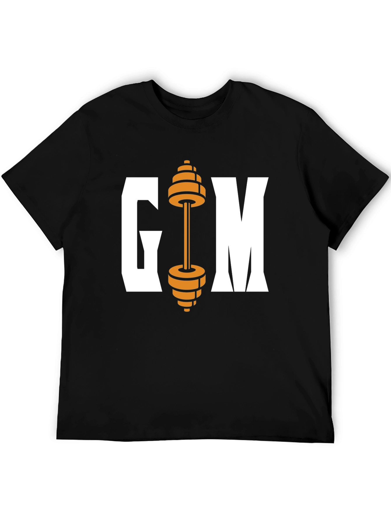 Gym Weights Graphic Tee - Black Cotton T-Shirt