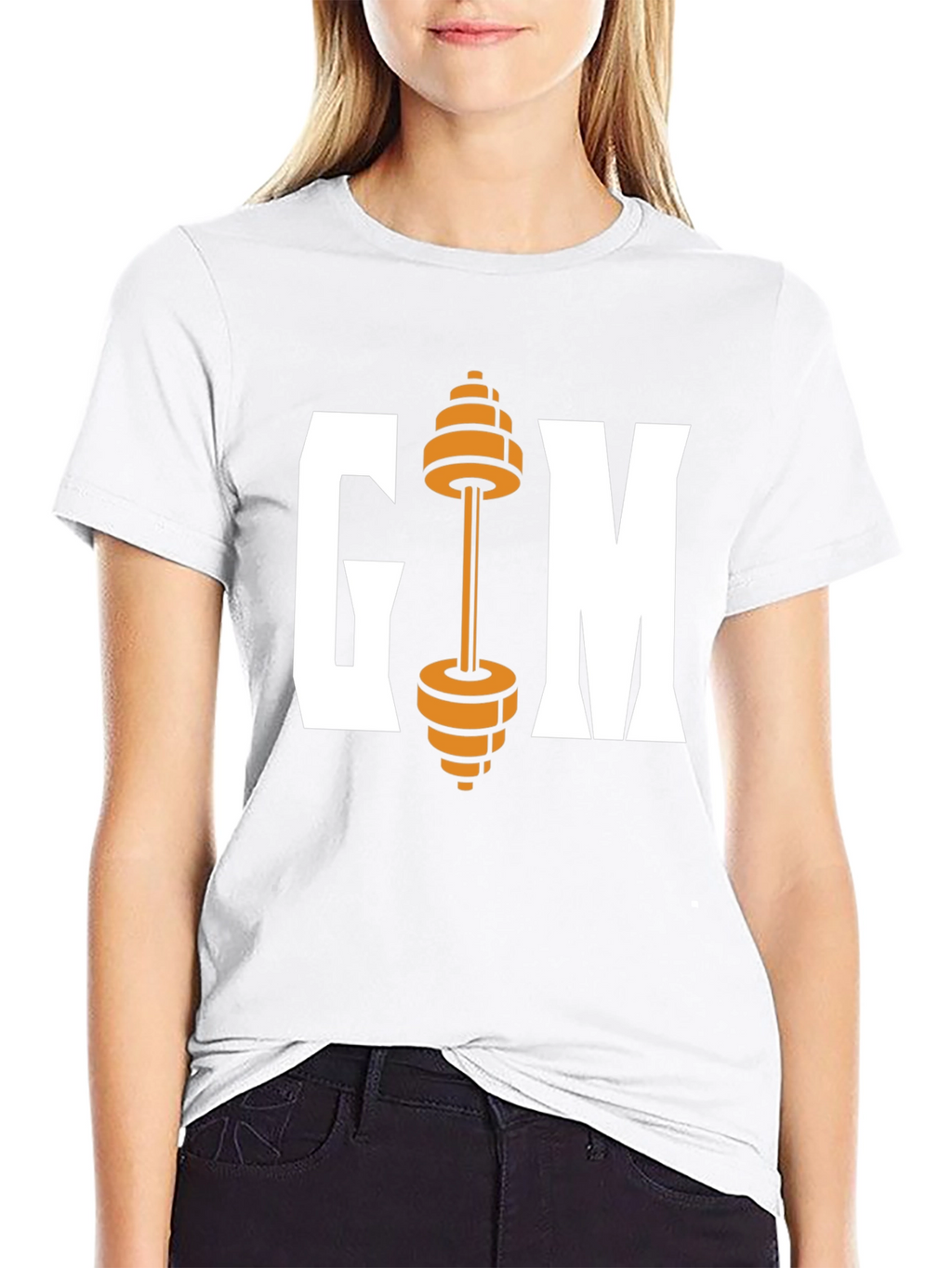 Gym Weights Graphic Tee - Black Cotton T-Shirt