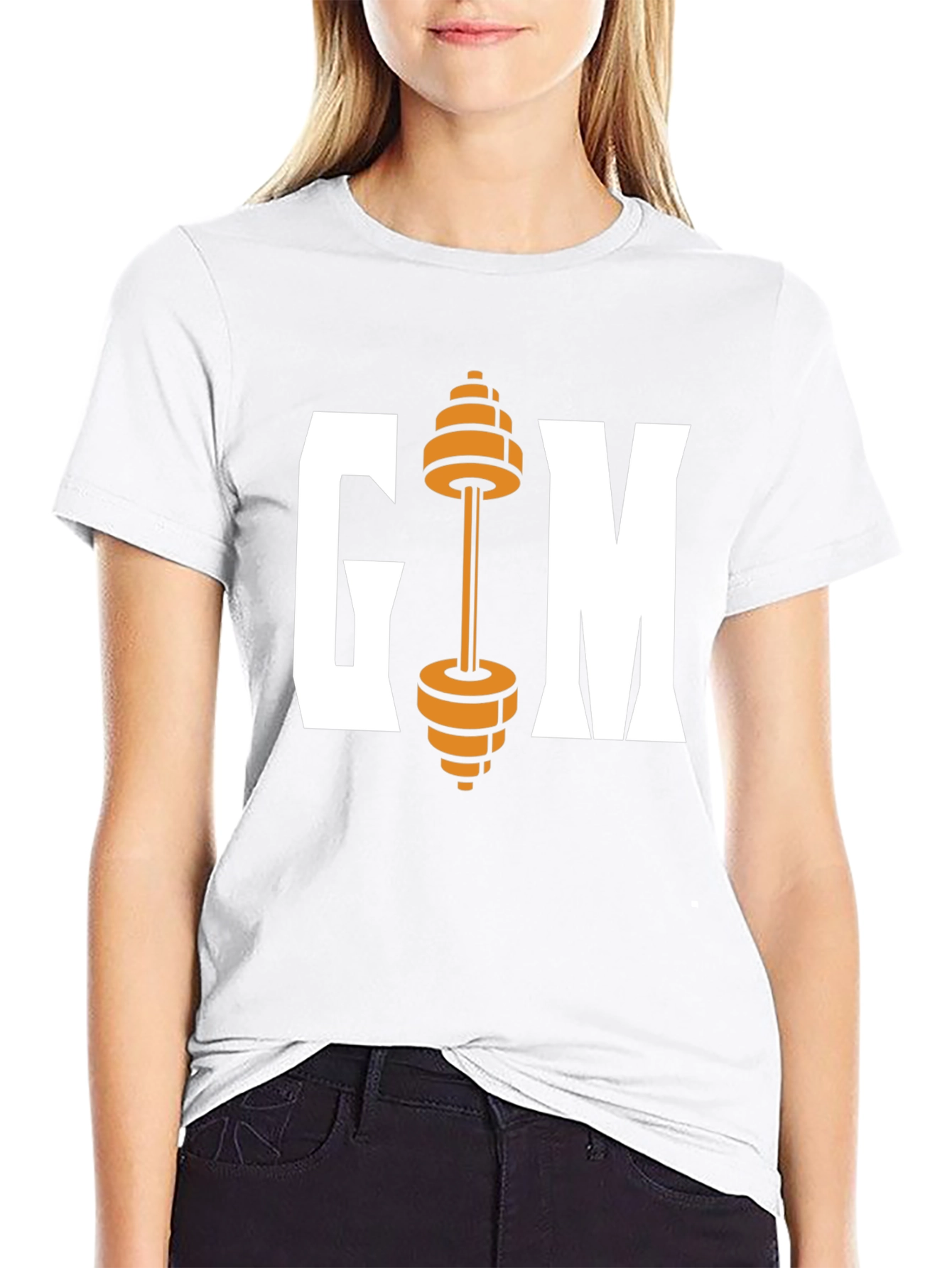 Gym Weights Graphic Tee - Black Cotton T-Shirt