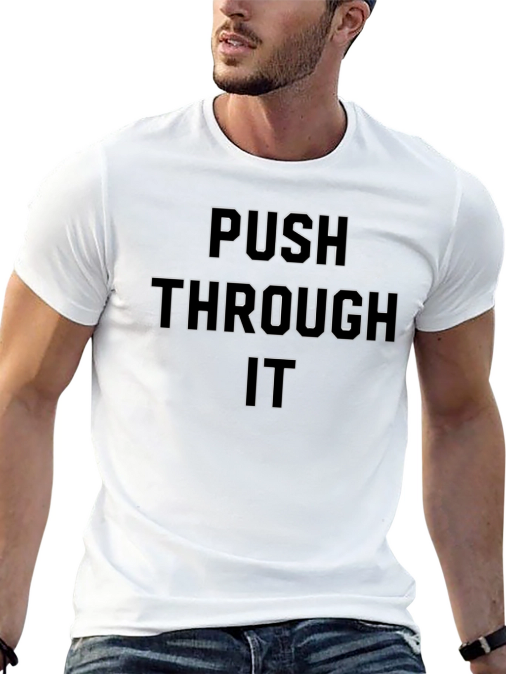 Push Through It Graphic T-Shirt - Black