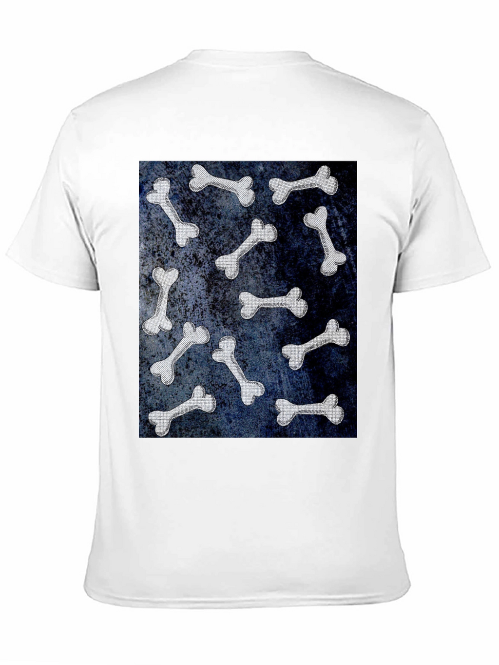 Bone Pattern Black T-Shirt