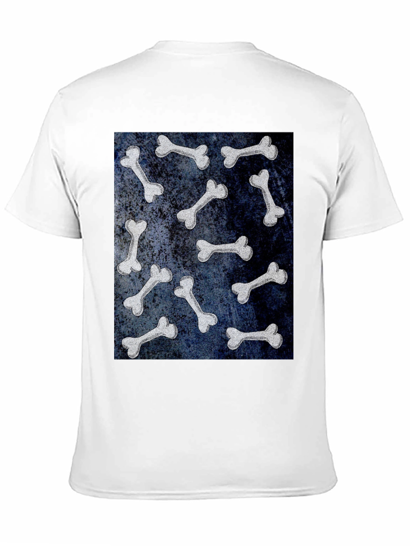 Bone Pattern Black T-Shirt