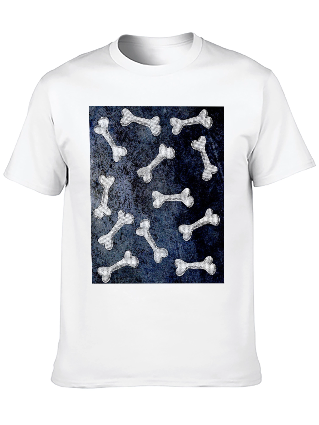 Bone Pattern Black T-Shirt