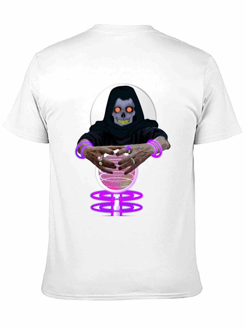 Mystic Skull Crystal Ball Black T-Shirt