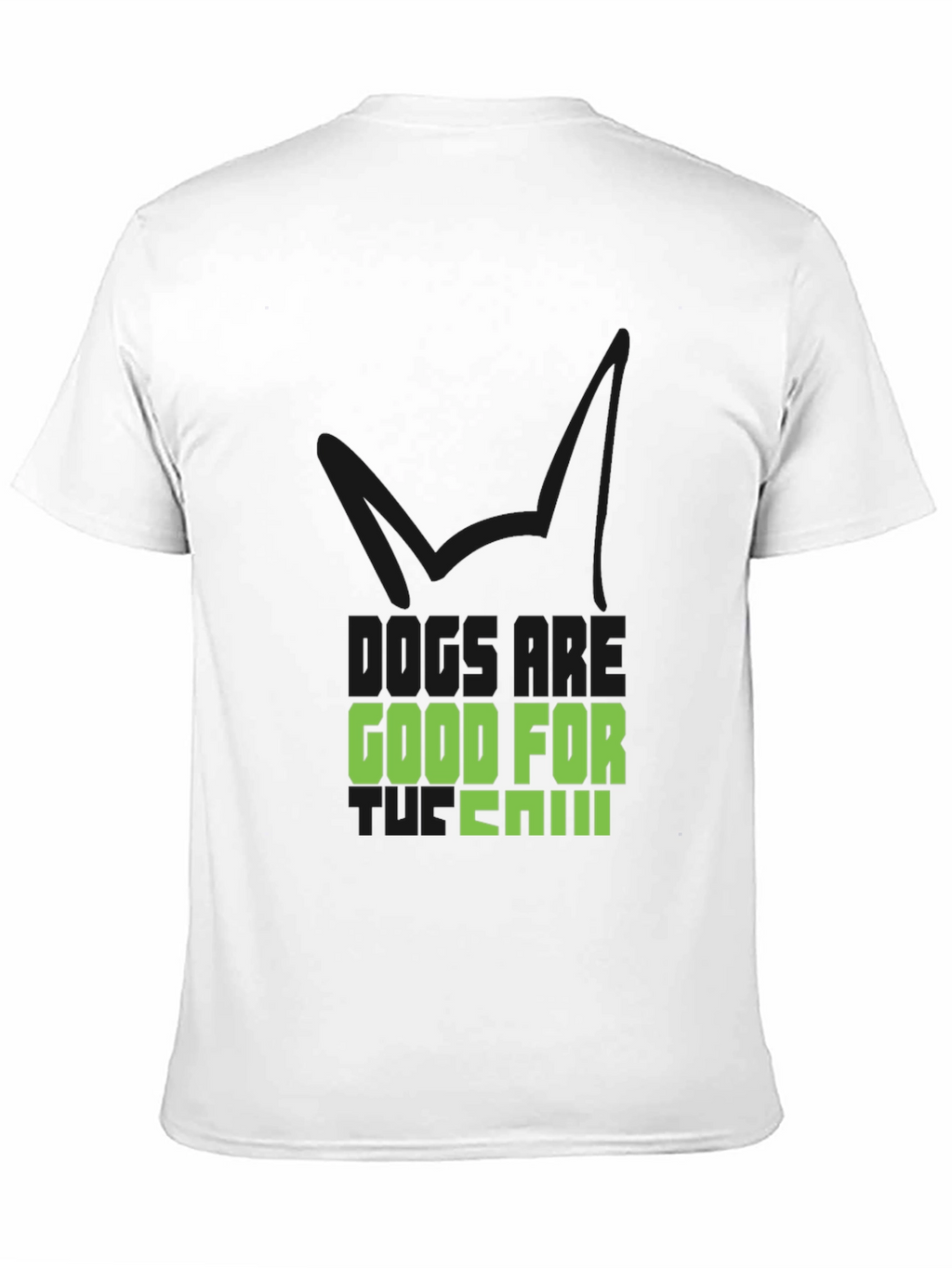 Dogs are Good For You Black T-Shirt