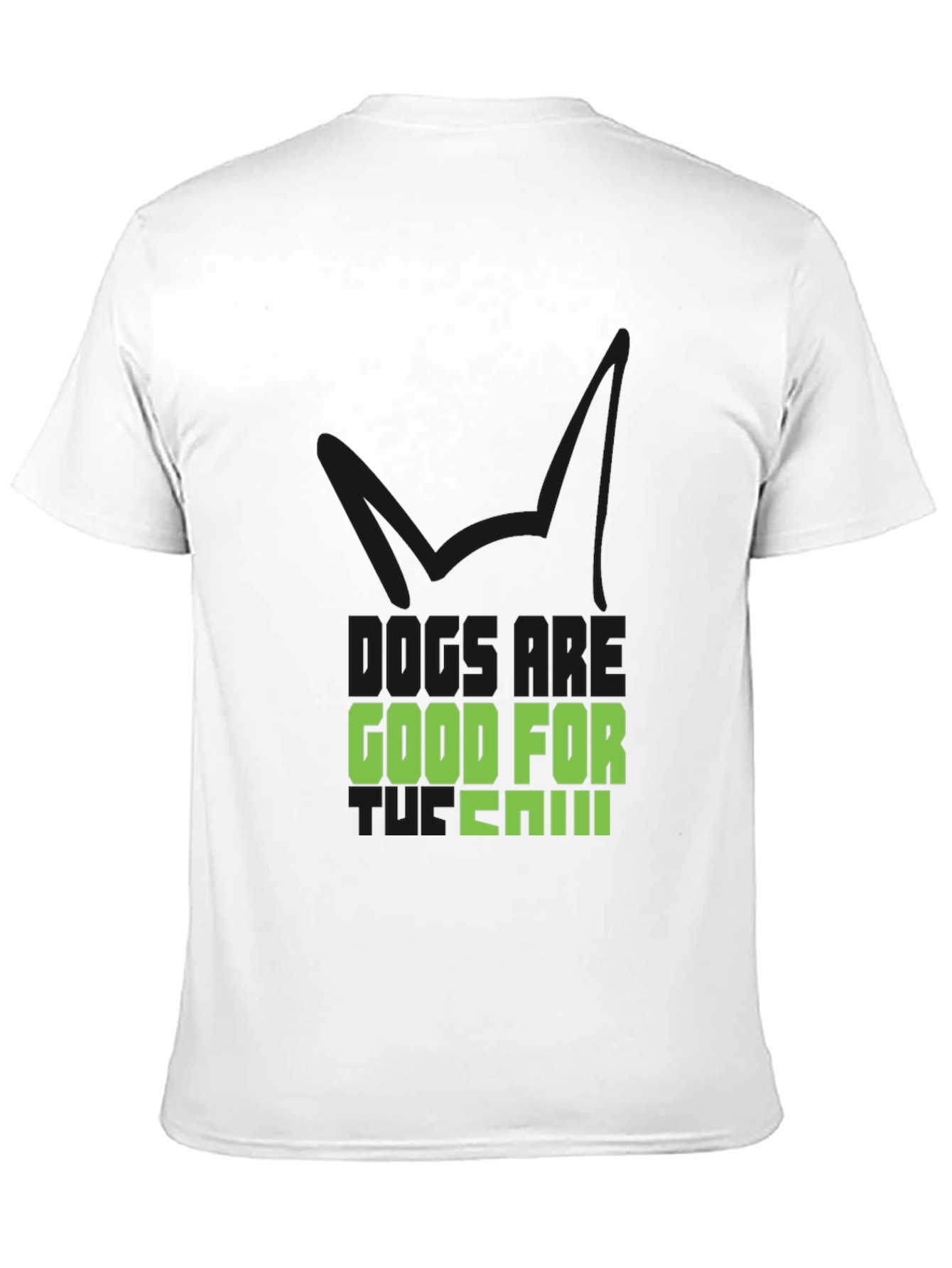 Dogs are Good For You Black T-Shirt