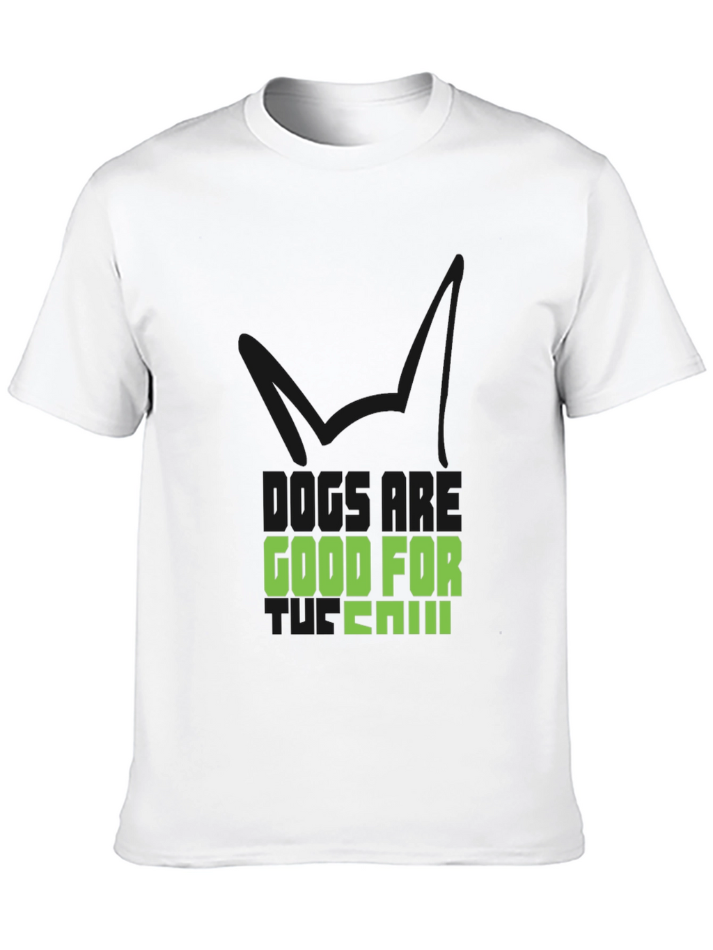 Dogs are Good For You Black T-Shirt