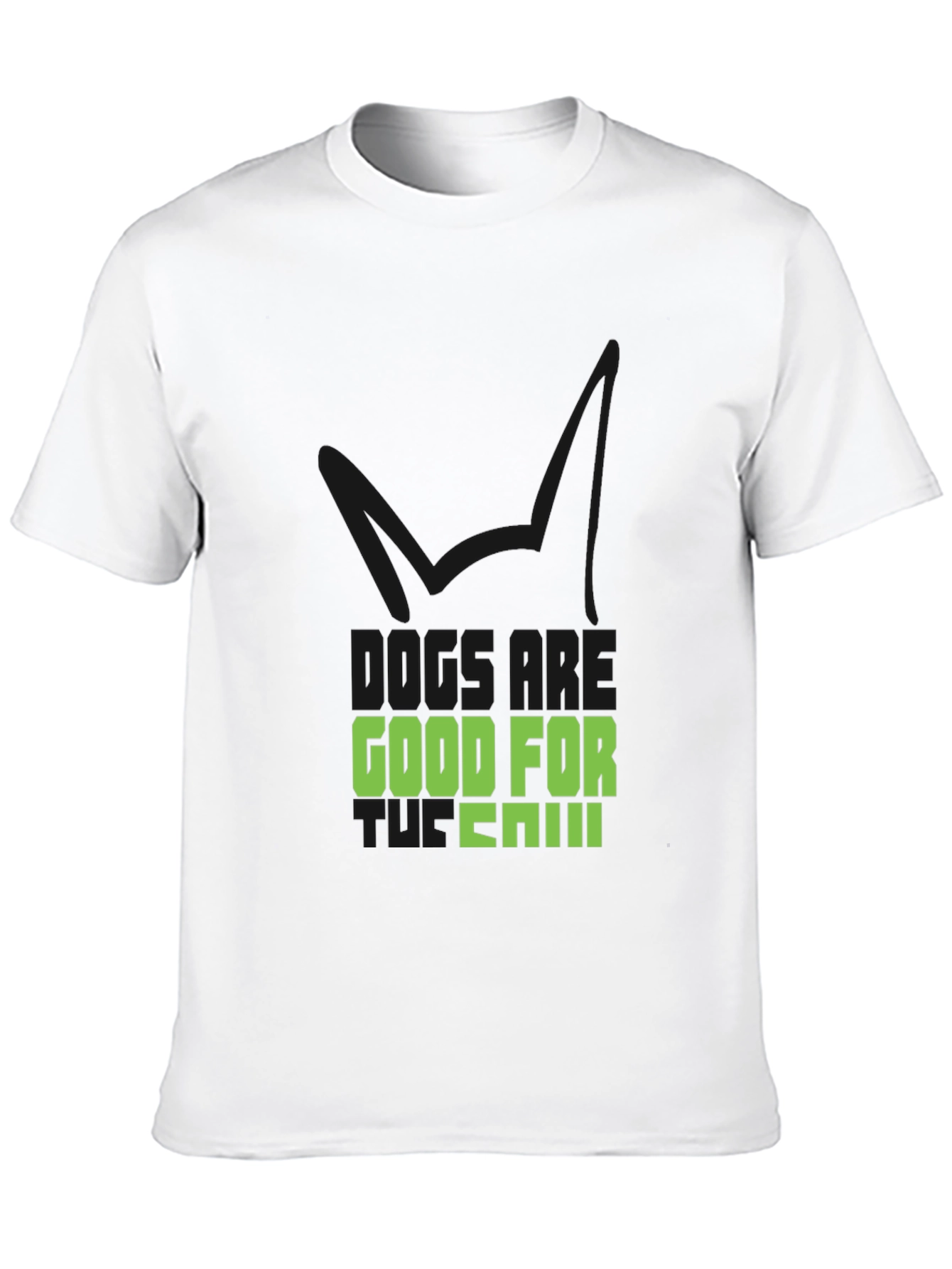 Dogs are Good For You Black T-Shirt