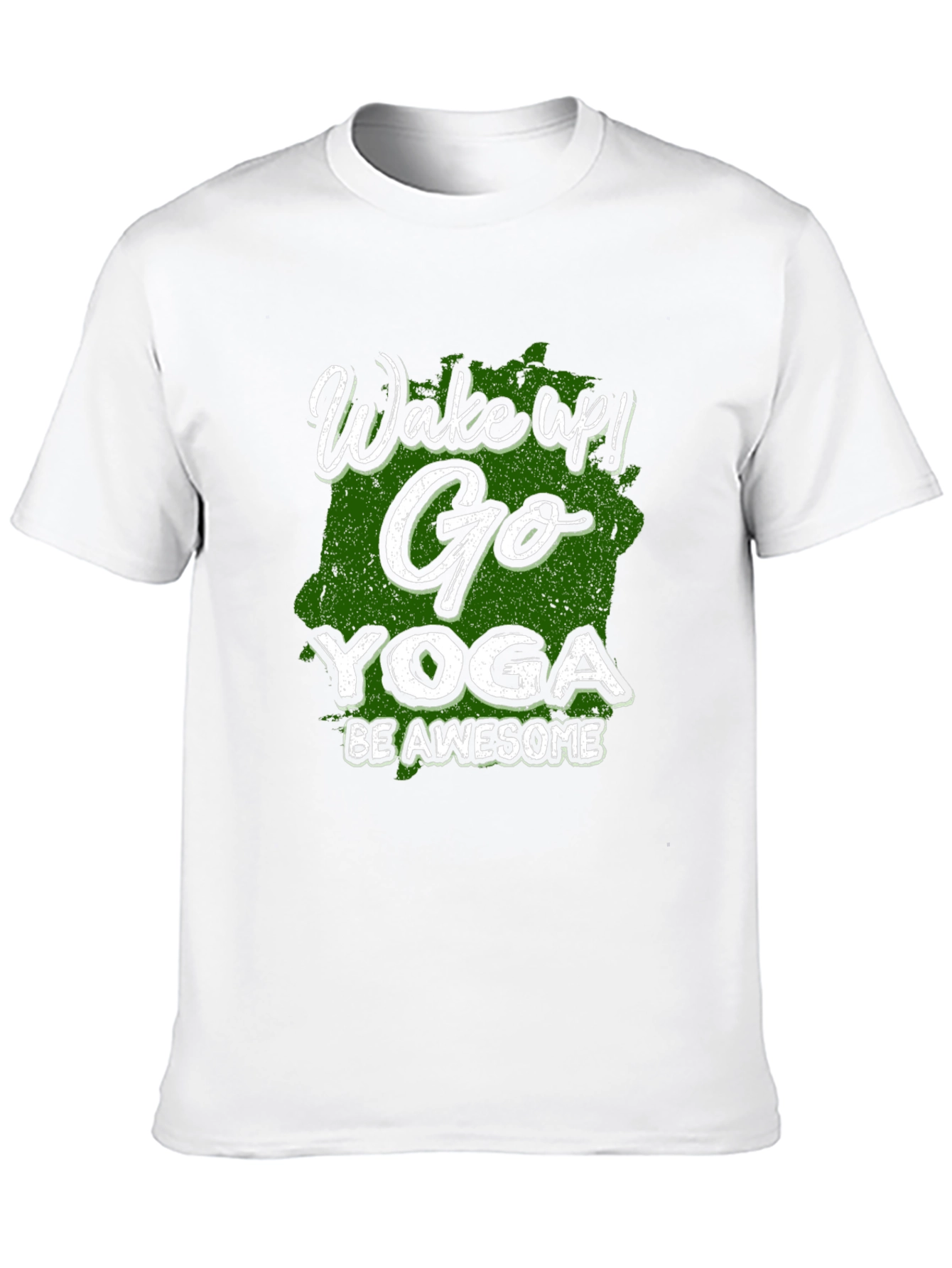 Wake Up! Go Yoga Be Awesome Black T-Shirt