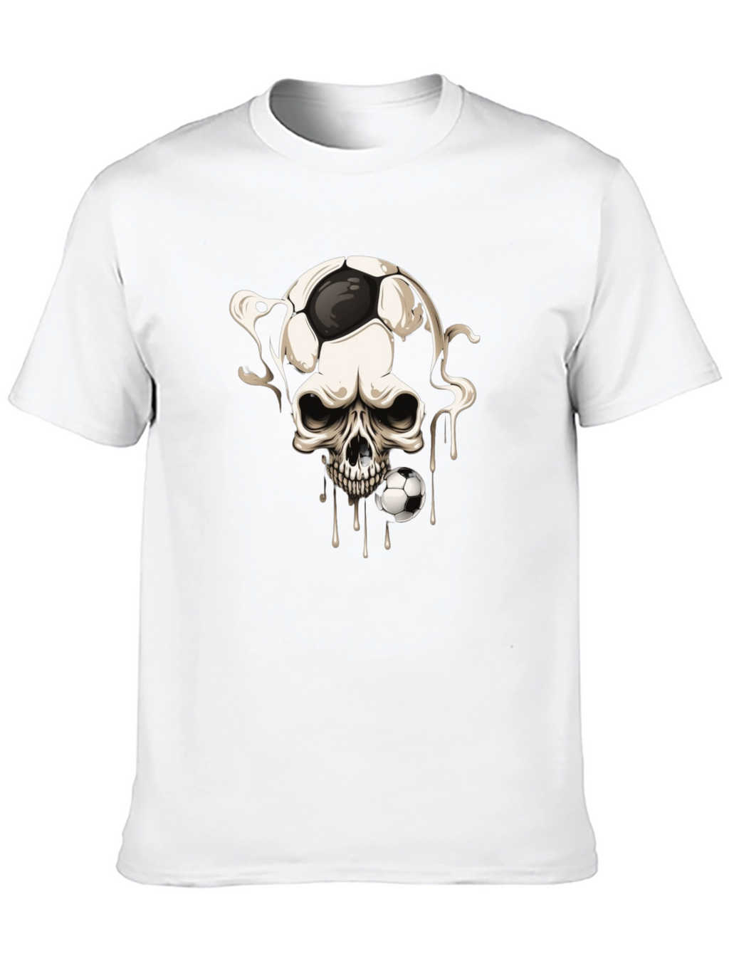 Skull Football Graphic Tee - Black
