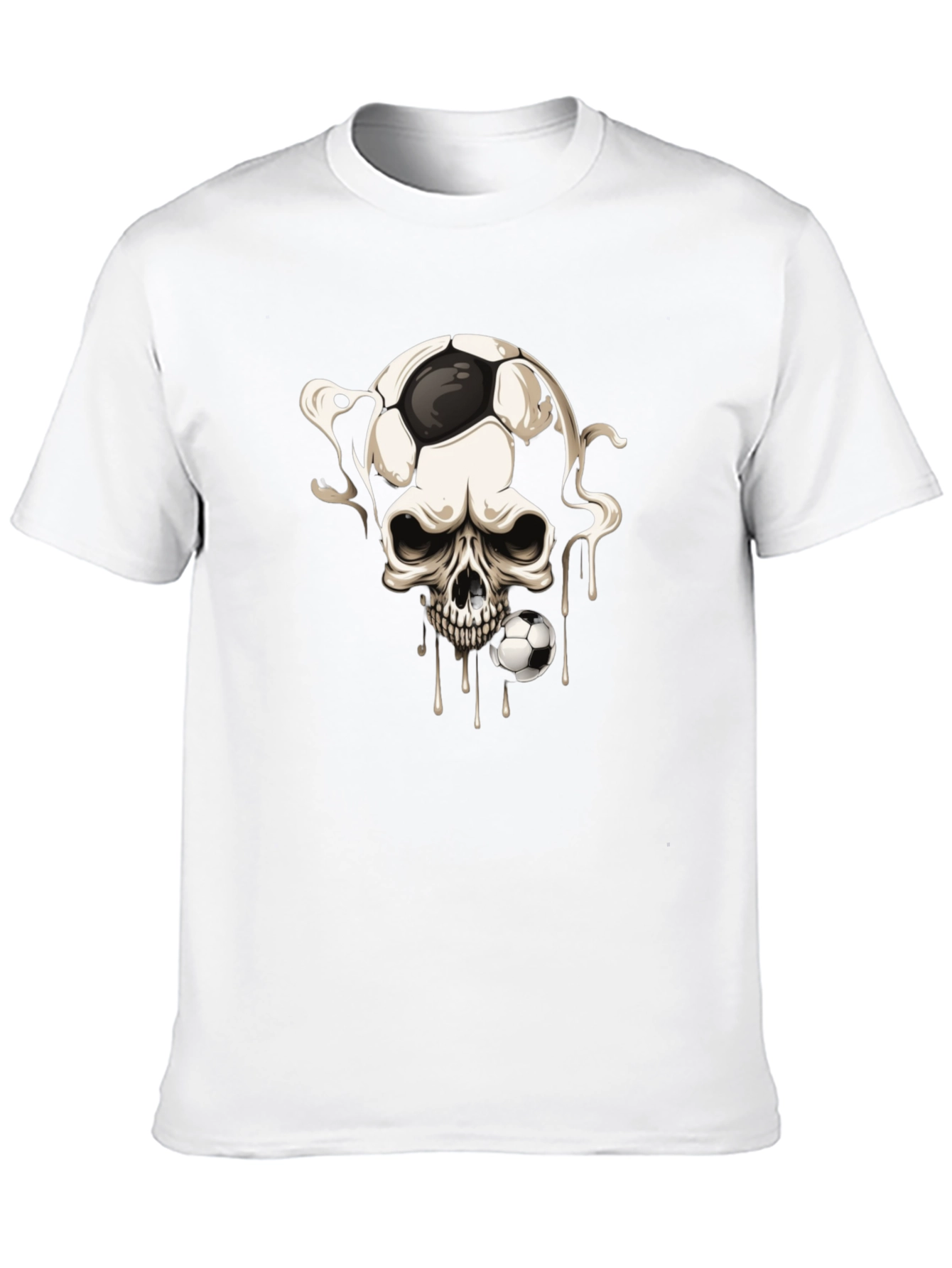 Skull Football Graphic Tee - Black