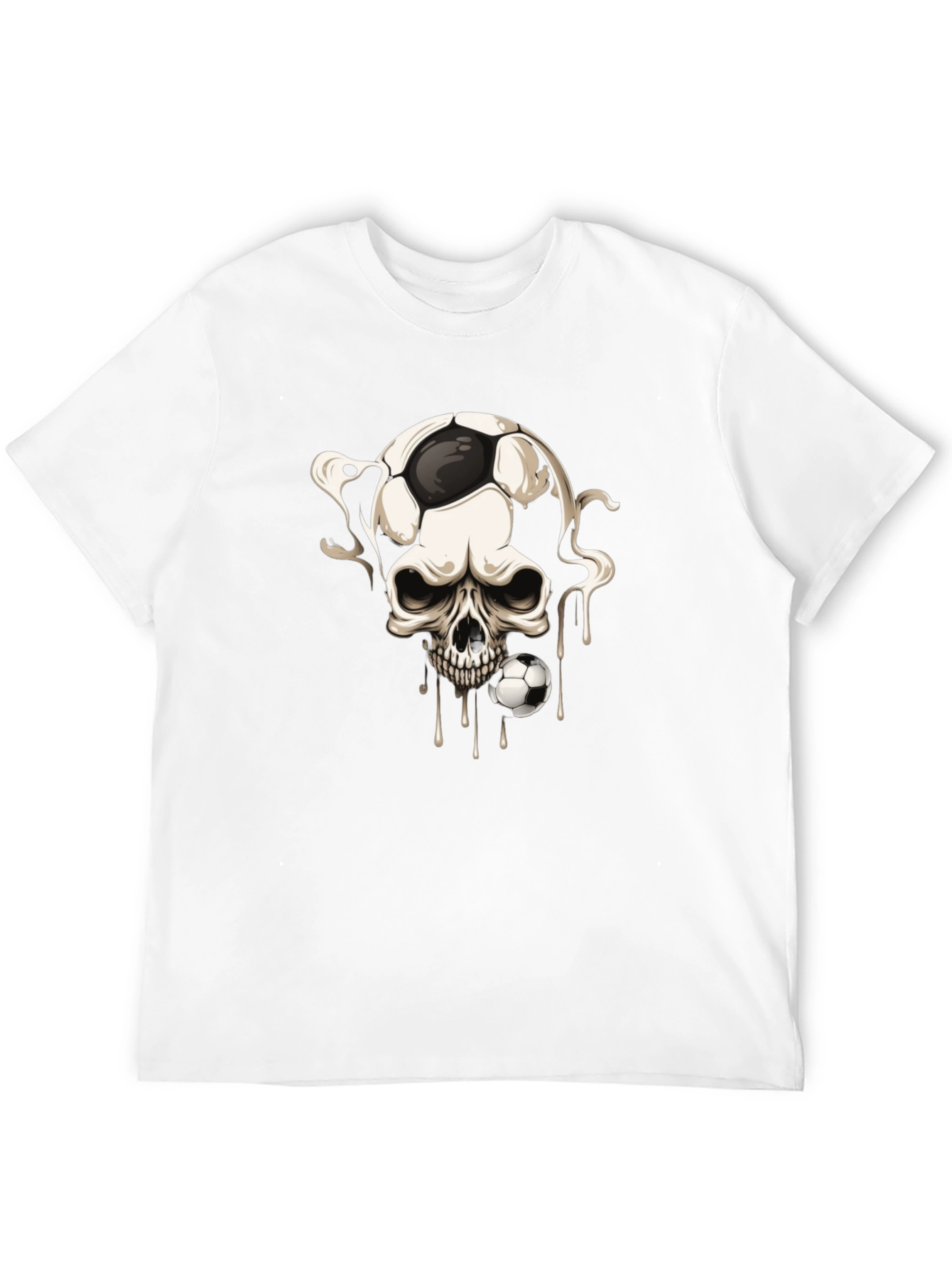 Skull Football Graphic Tee - Black