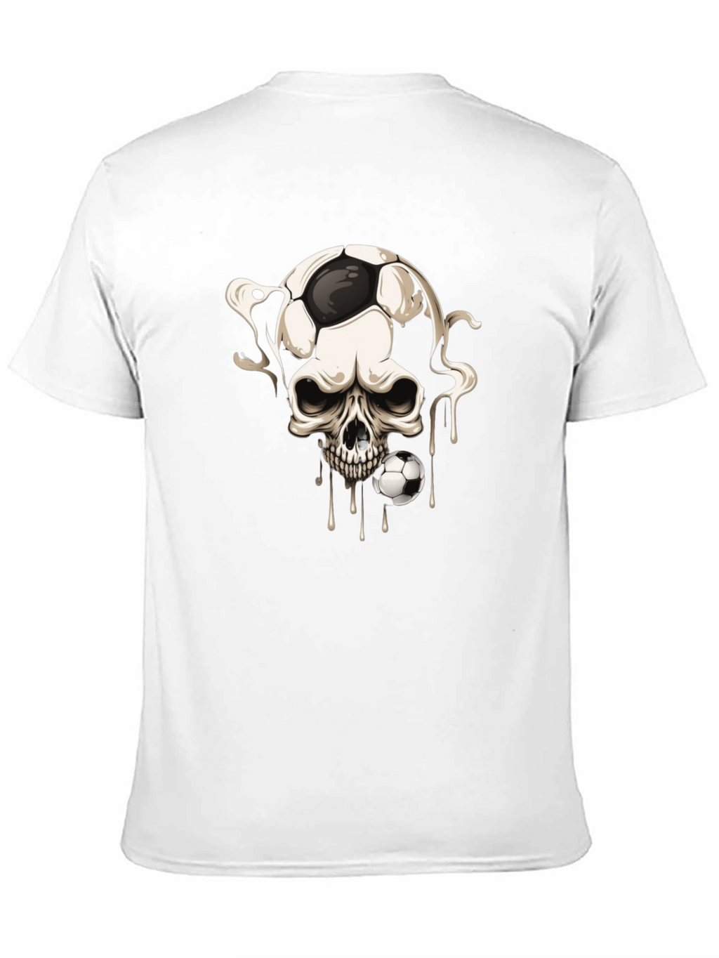 Skull Football Graphic Tee - Black