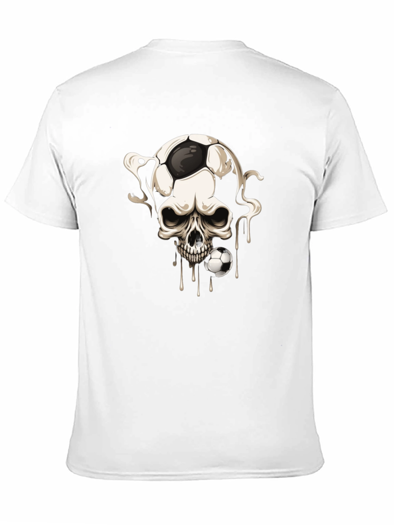 Skull Football Graphic Tee - Black