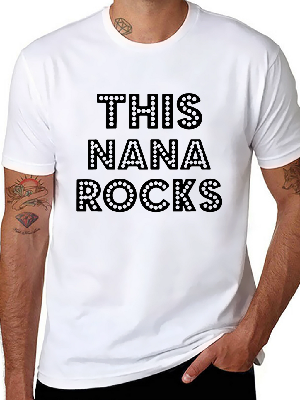 This Nana Rocks Novelty T-Shirt - Black