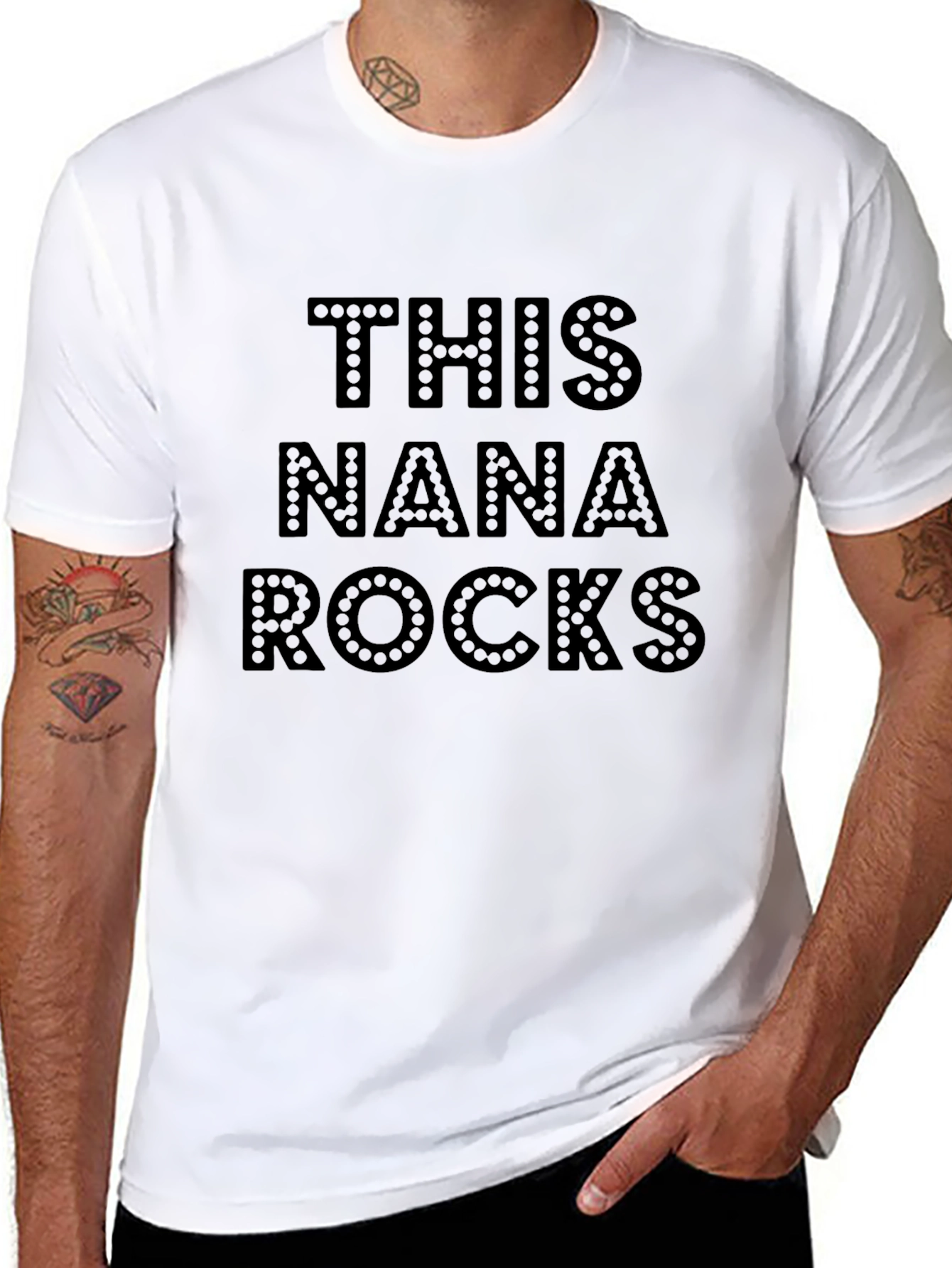 This Nana Rocks Novelty T-Shirt - Black