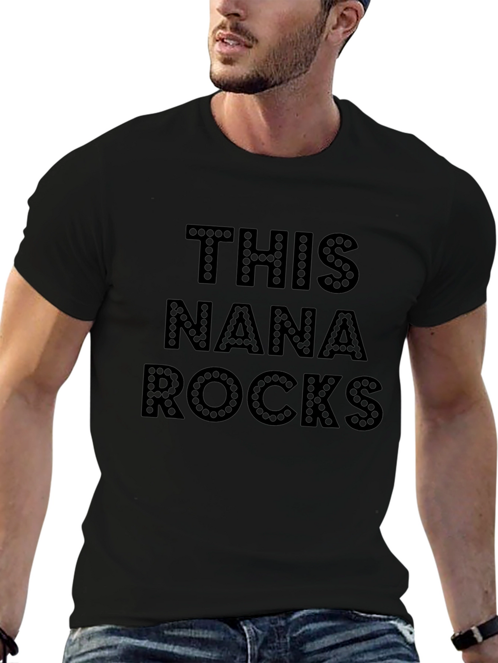 This Nana Rocks Novelty T-Shirt - Black