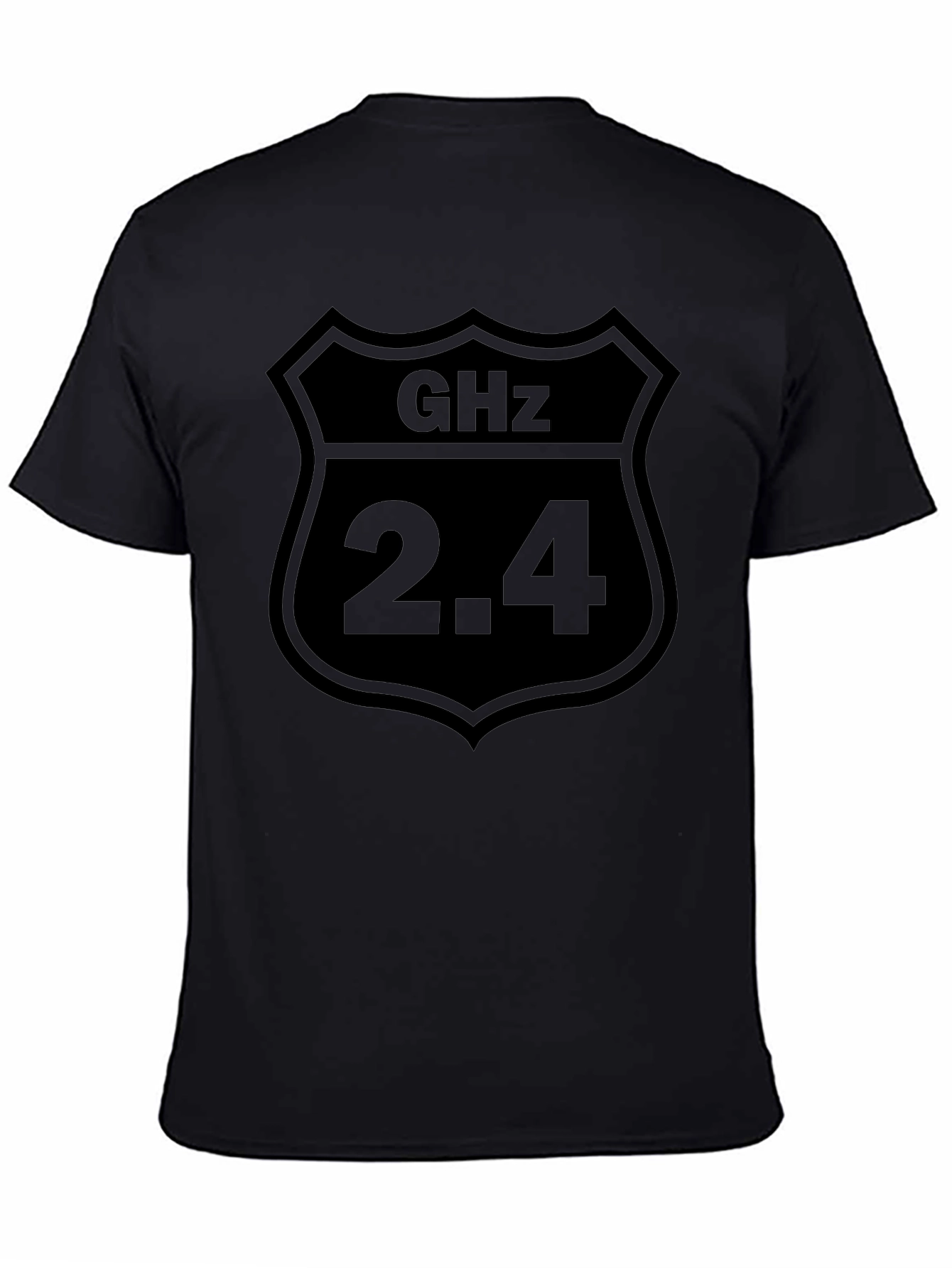 2.4 GHz Black Graphic Tee - Wireless Network T-Shirt