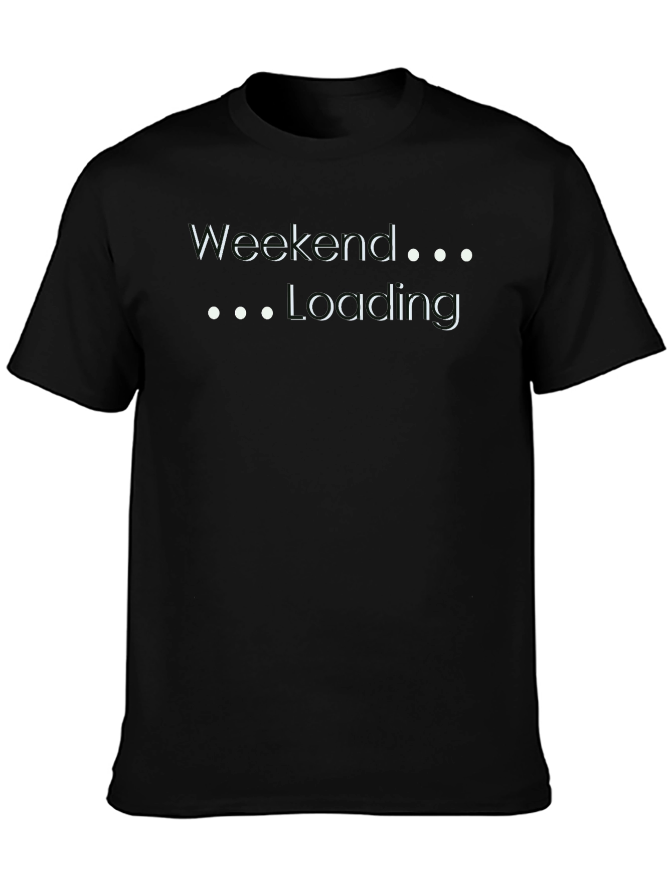 Weekend Loading Graphic Tee - Comfy Black T-Shirt