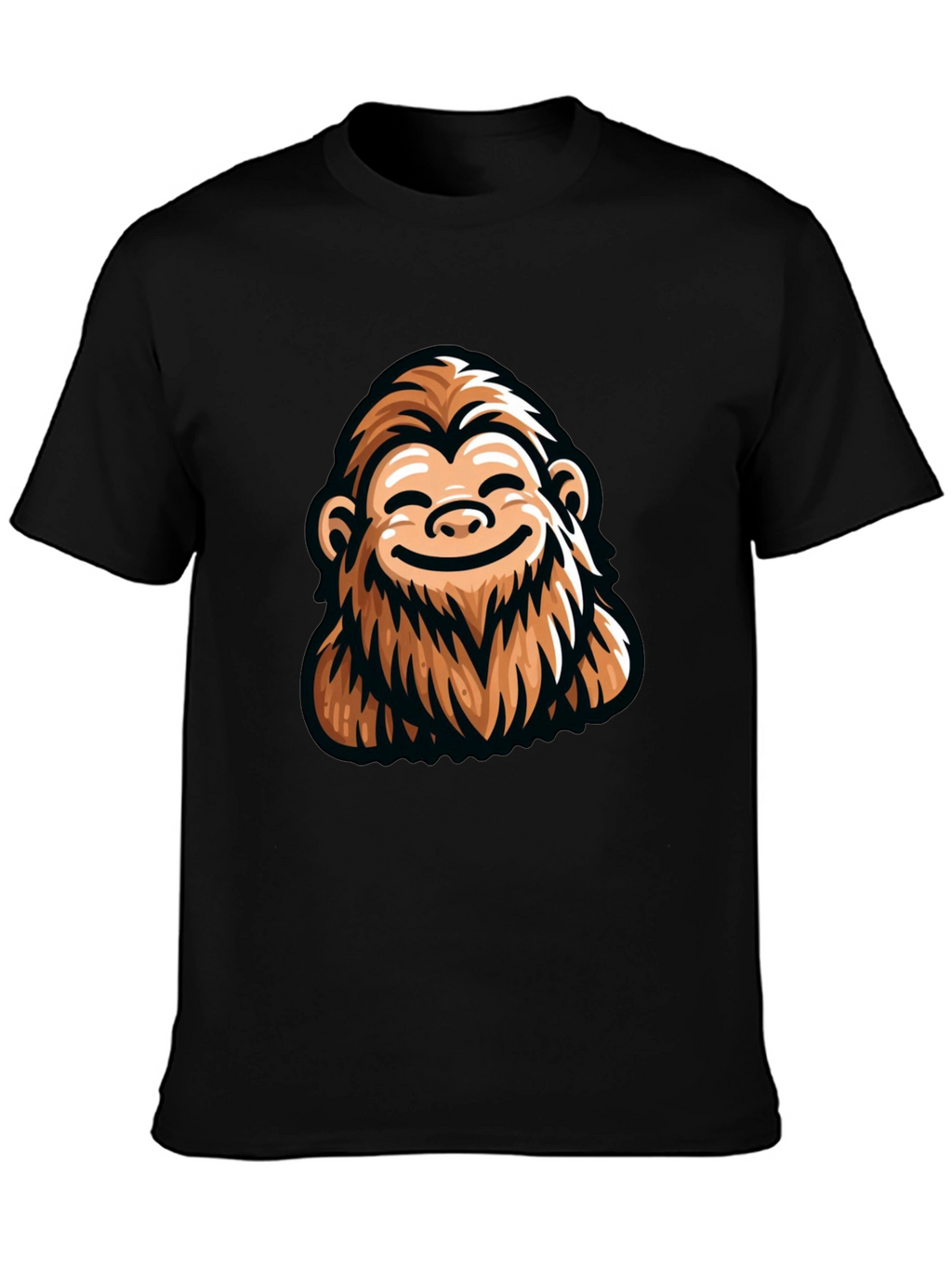 Funny Bigfoot Graphic Tee - Black
