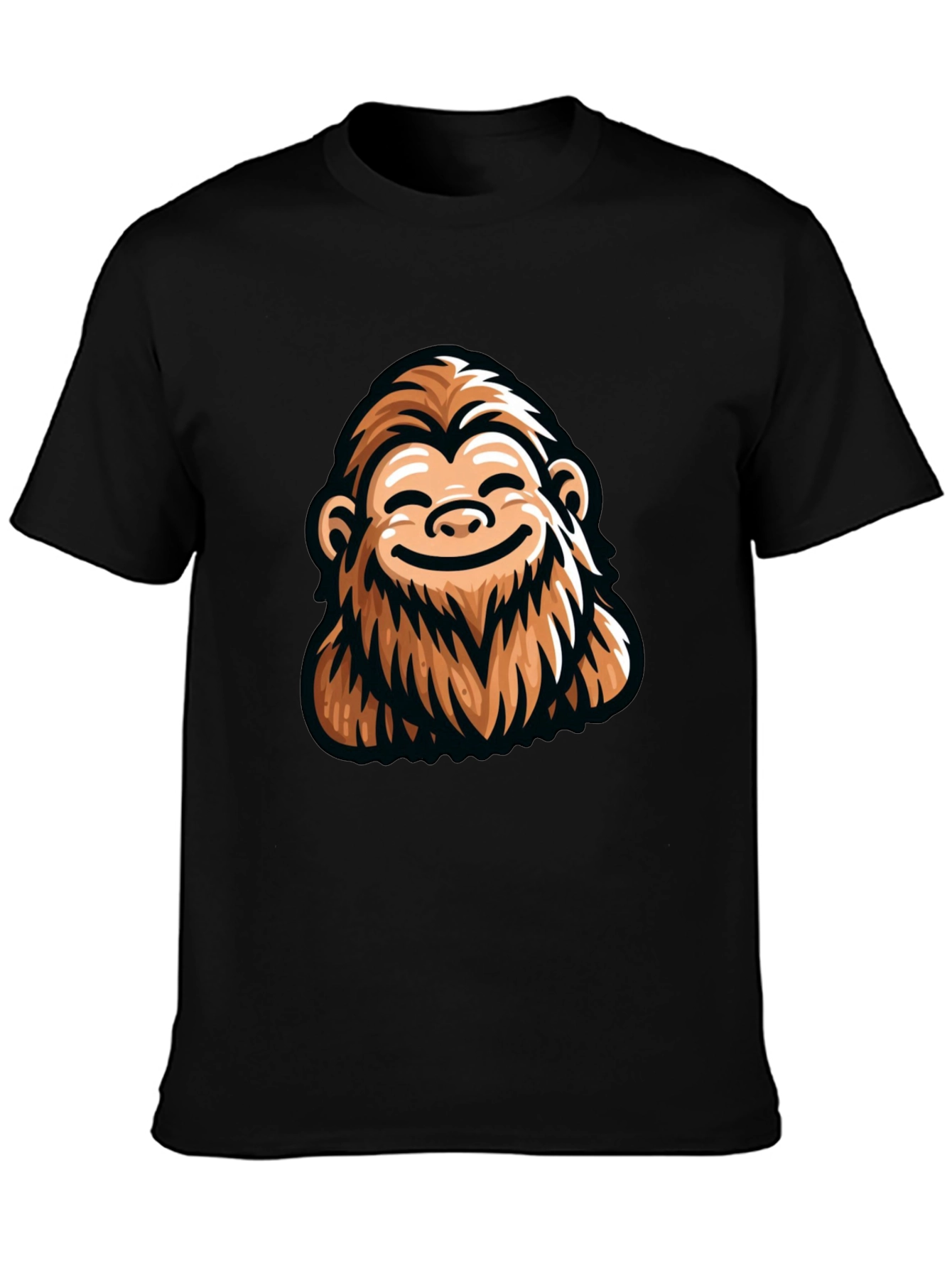 Funny Bigfoot Graphic Tee - Black