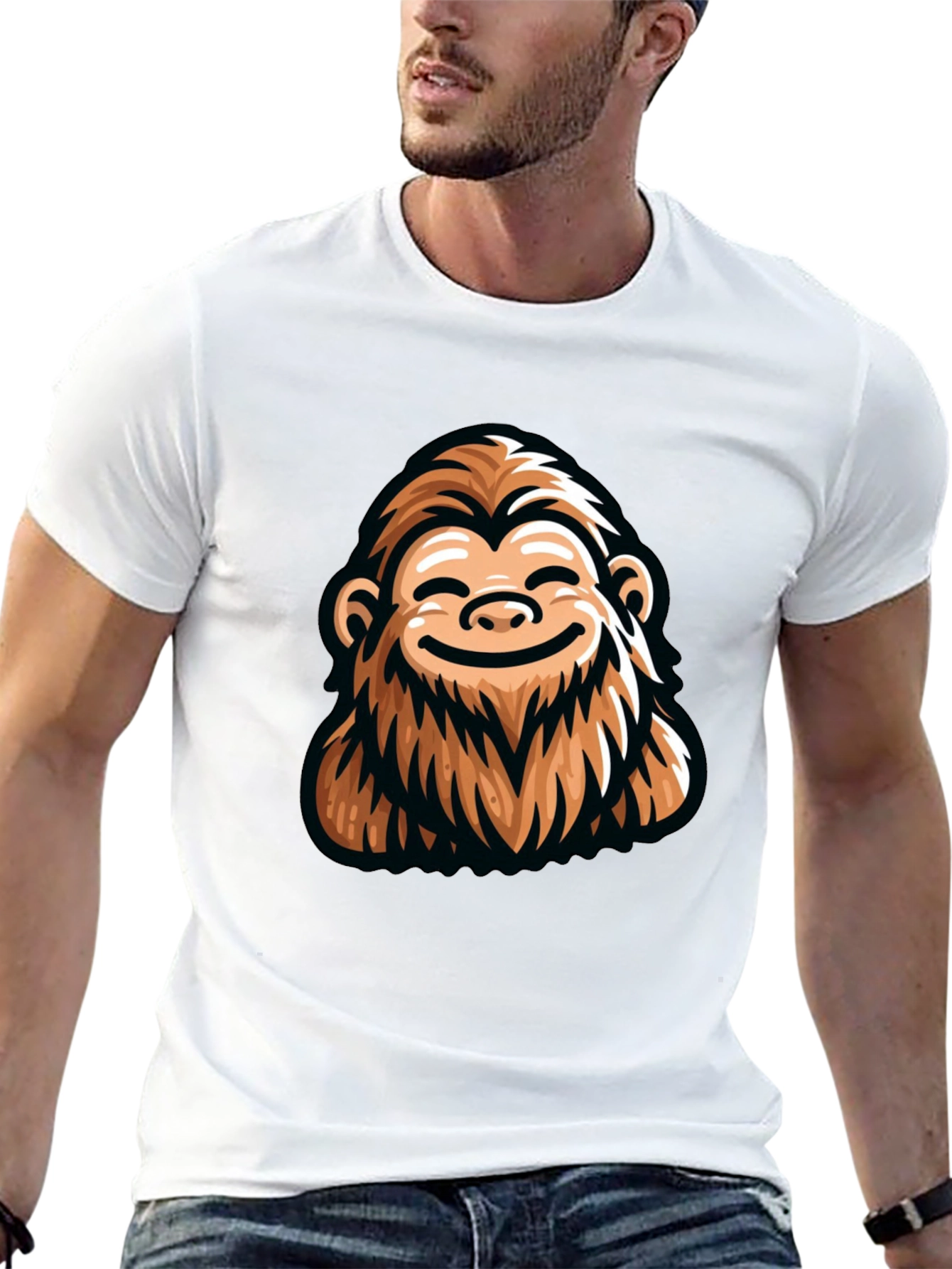 Funny Bigfoot Graphic Tee - Black